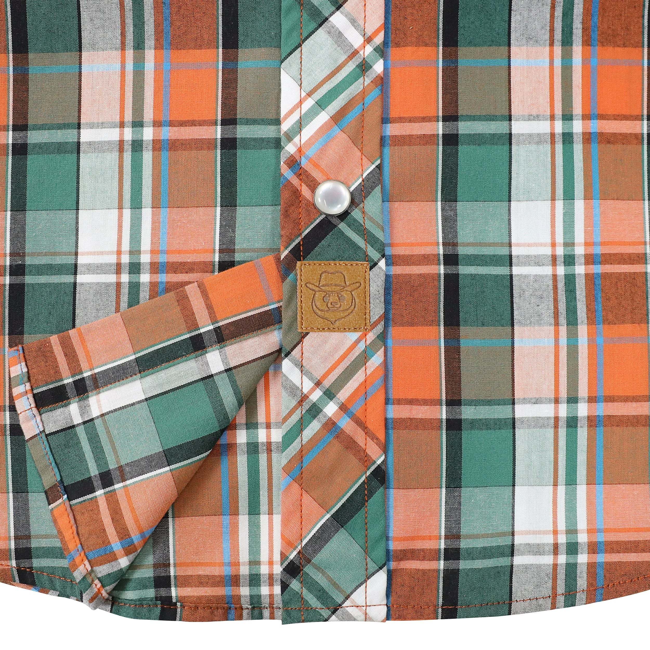 Dubinik? Western Shirts for Men Short Sleeve Plaid Pearl Snap Shirts for Men Button Up Shirt Cowboy Casual Work Shirt#41020
