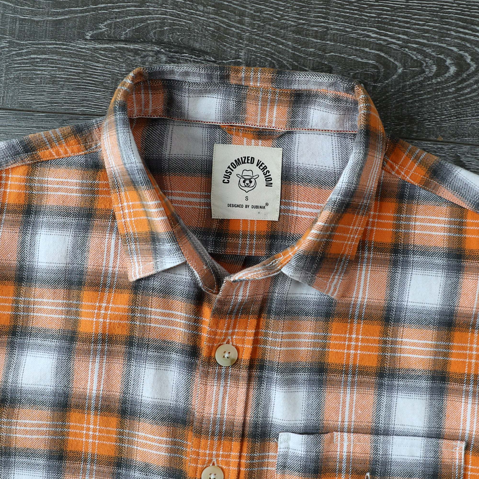Dubinik? 6oz Mens Long Sleeve Midweight Flannel Shirt Warm Casual Soft Cotton Button Down Plaid Shirt #3418
