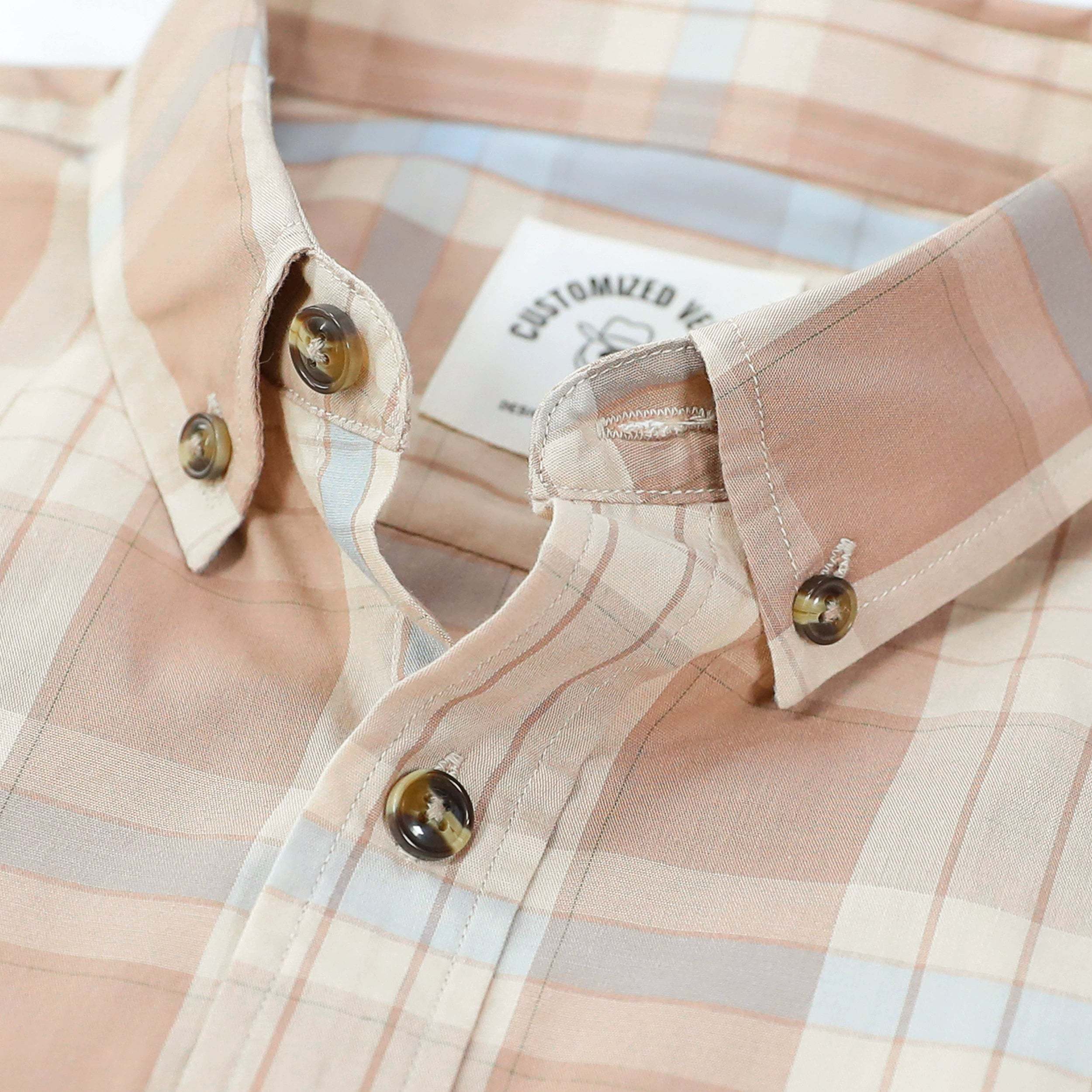 Dubinik? 3.2oz Mens Long Sleeve Casual Button Down Vintage Plaid Shirts#52029
