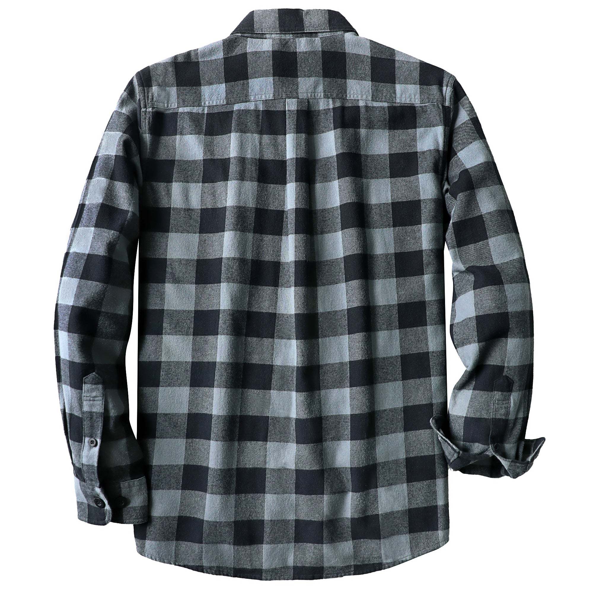 Dubinik? 6oz Mens Long Sleeve Midweight Flannel Shirt Warm Casual Soft Cotton Button Down Plaid Shirt #3403