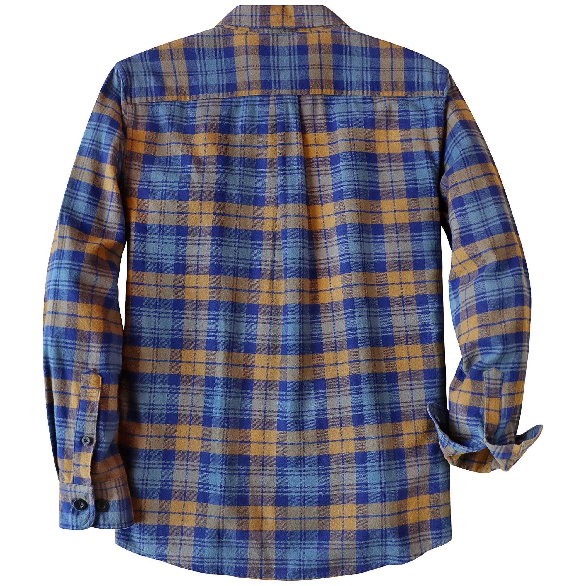 Dubinik? 6oz Mens Long Sleeve Midweight Flannel Shirt Warm Casual Soft Cotton Button Down Plaid Shirt #3408