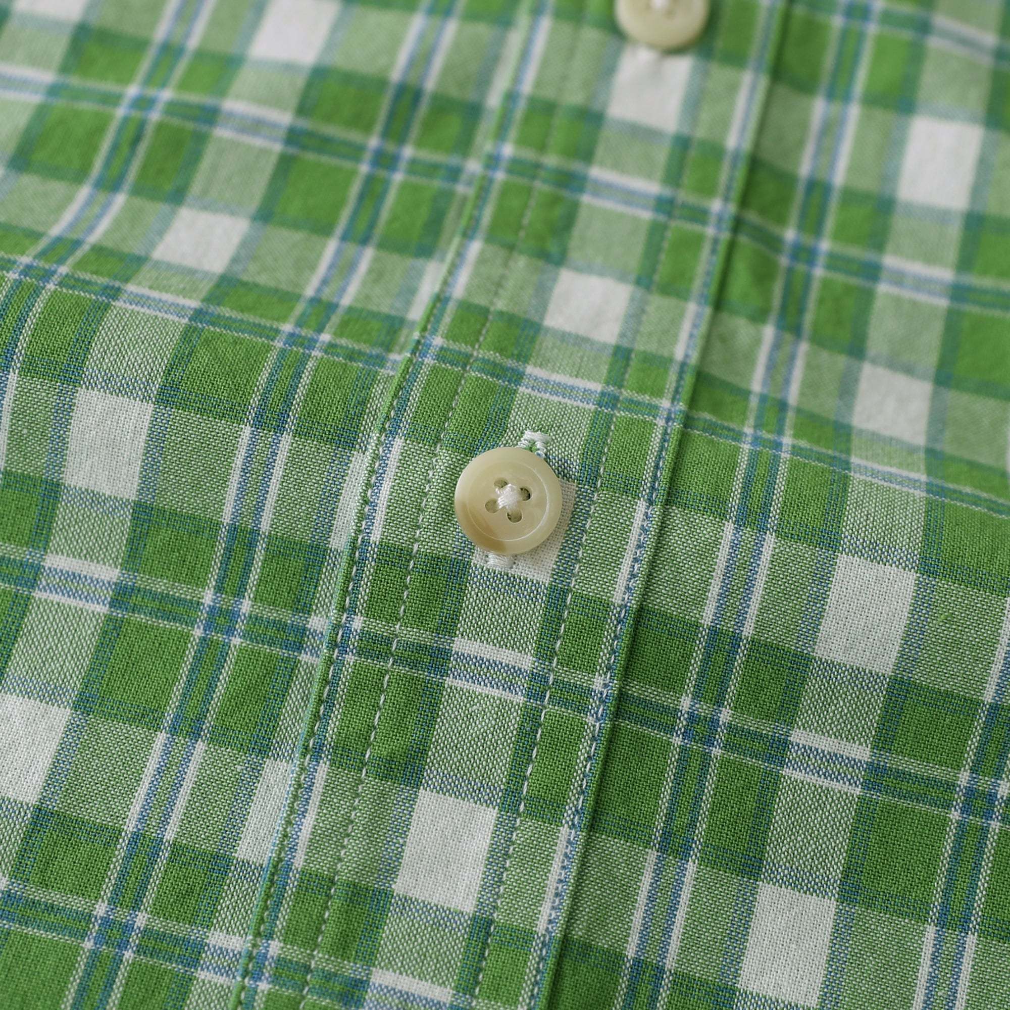 Dubinik? 4.6oz Mens Lightweight Pure Cotton Long Sleeve Button Down Plaid Shirt#10184