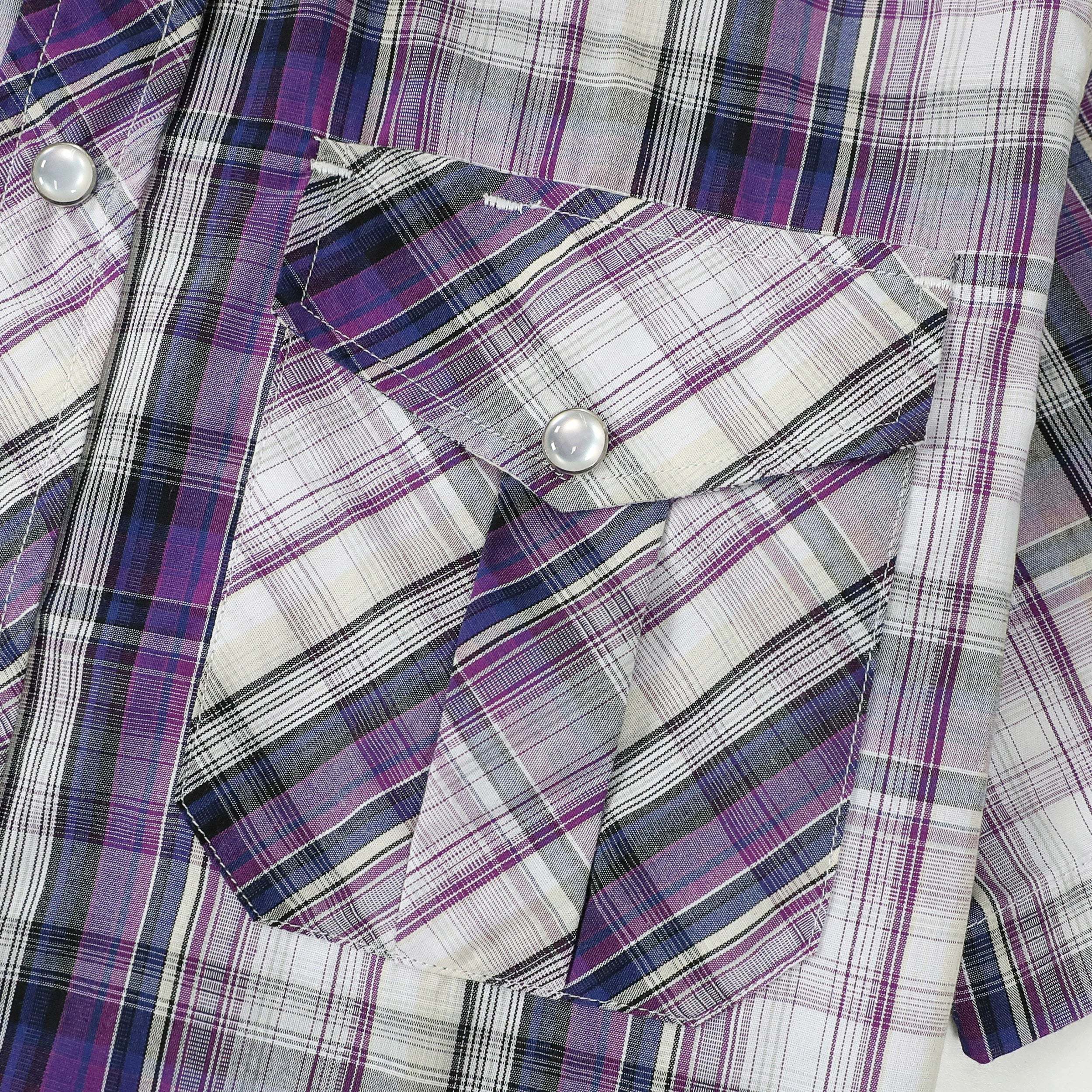 Dubinik? Western Shirts for Men Short Sleeve Plaid Pearl Snap Shirts for Men Button Up Shirt Cowboy Casual Work Shirt#41008