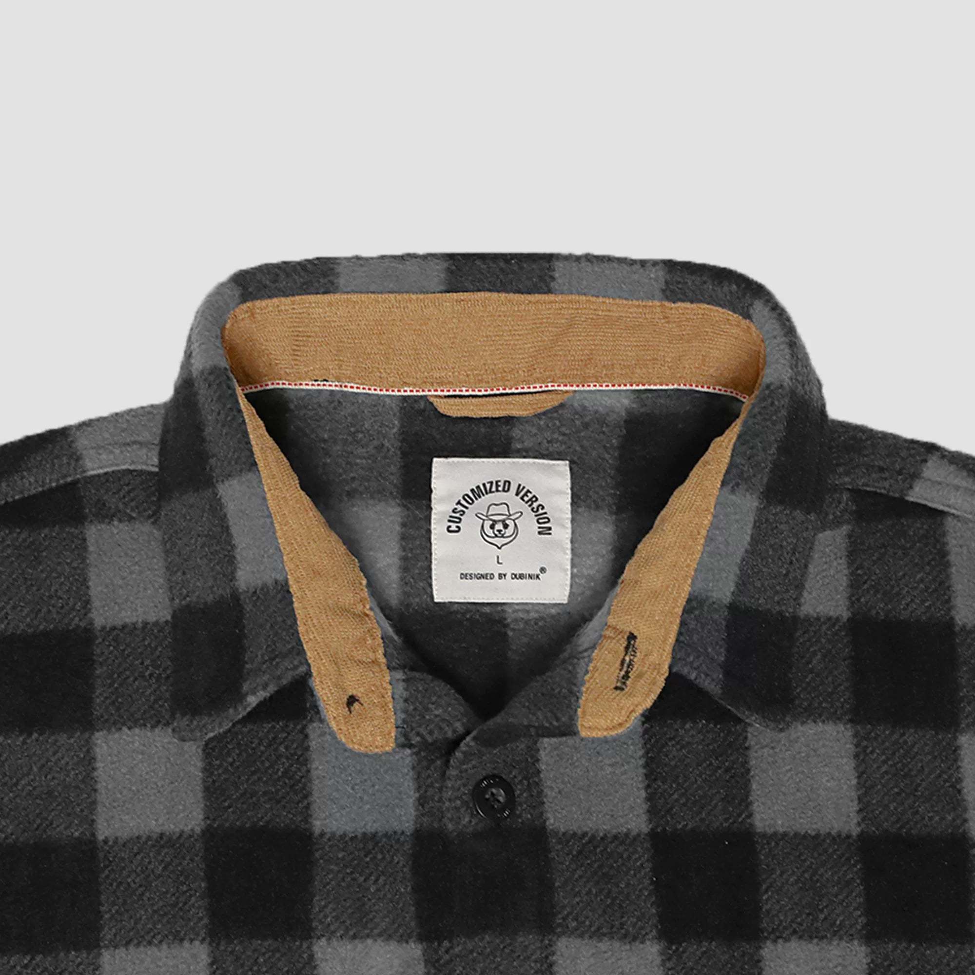 Mens Long Sleeve Fleece Shirt Casual Button Down Light-in-weight Shirt #1813