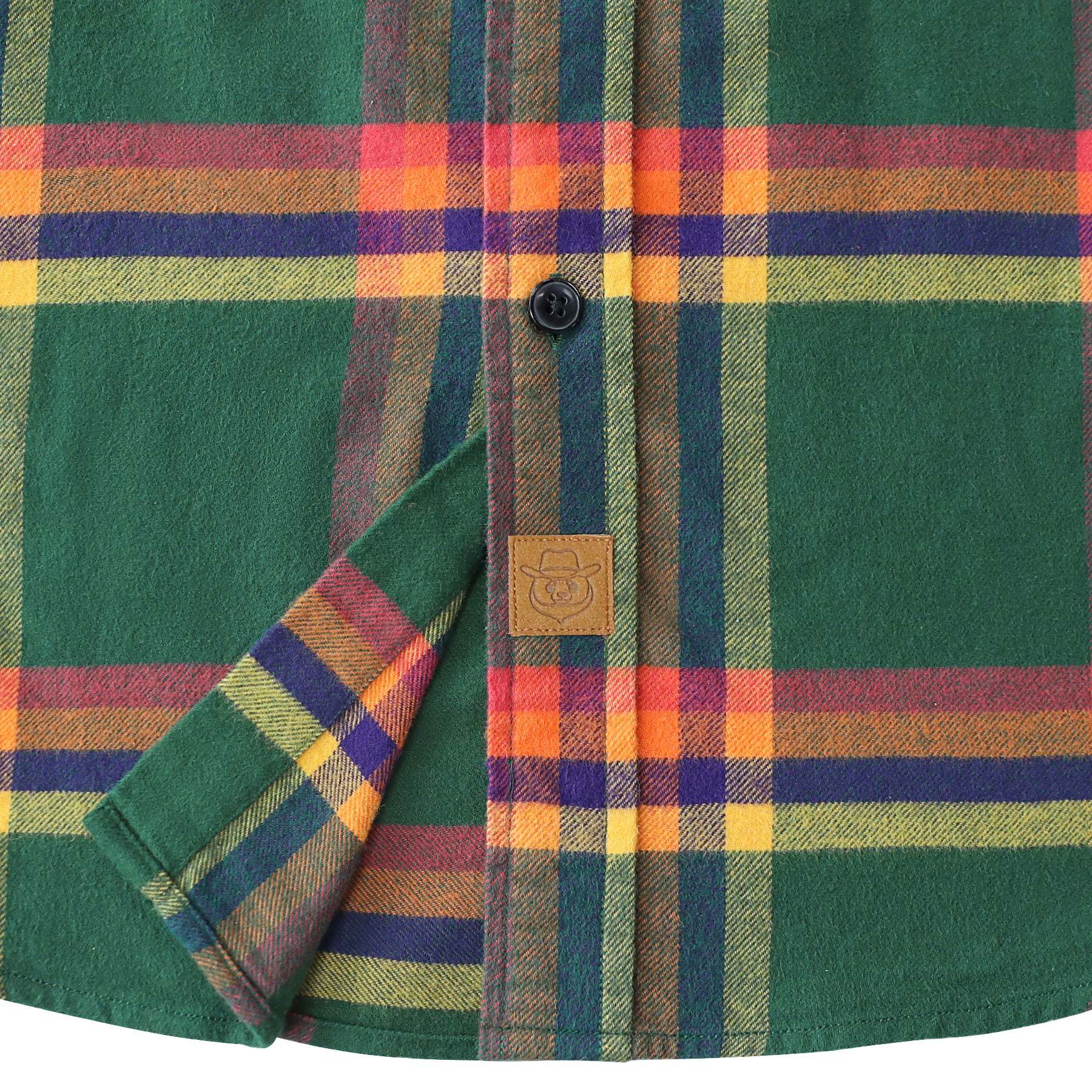 Dubinik? 6oz Green Flannel Shirt for Men 100% Cotton Mens Flannel Shirts Long Sleeve Plaid Soft Casual Button Down Shirt Men#66017