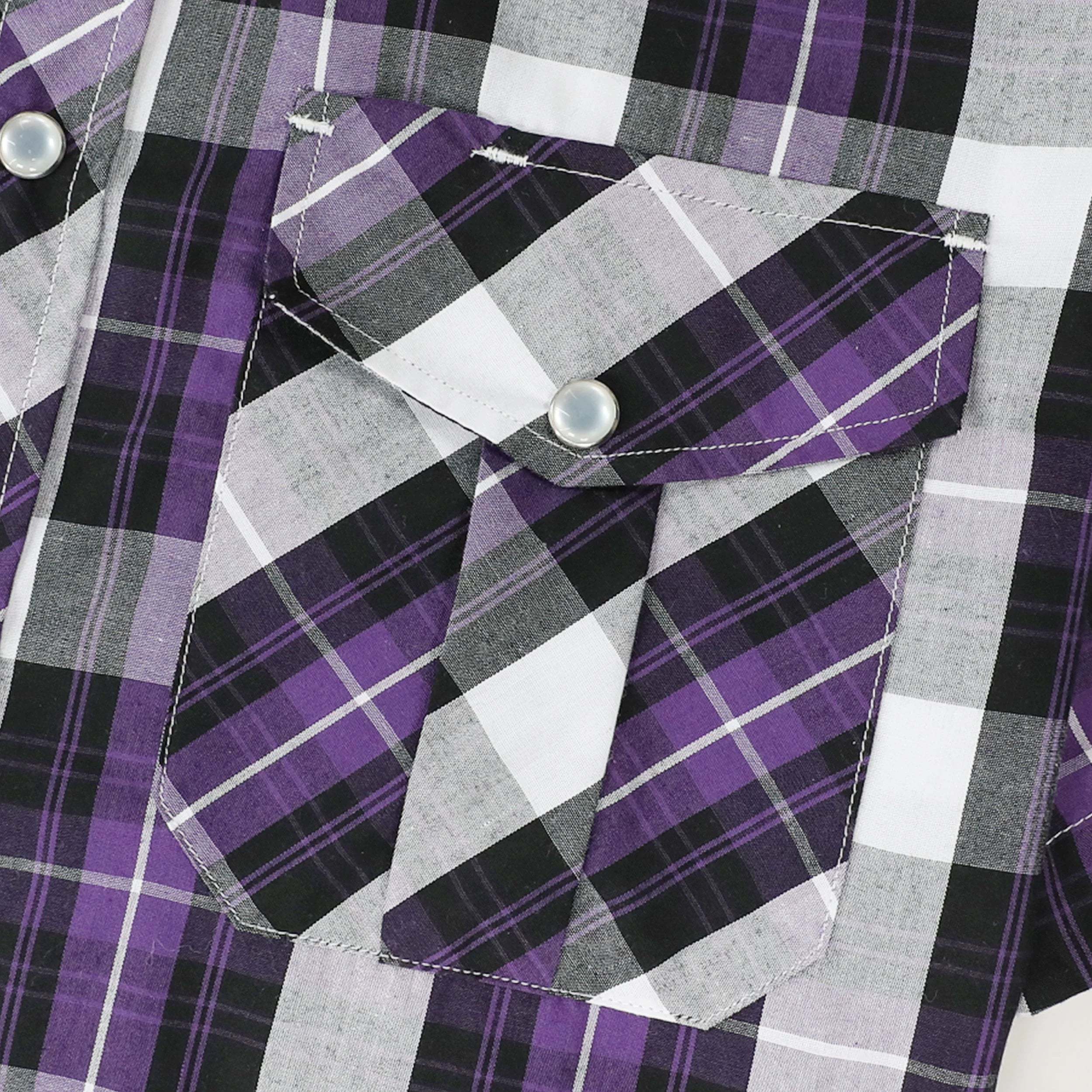 Dubinik? Western Shirts for Men Short Sleeve Plaid Pearl Snap Shirts for Men Button Up Shirt Cowboy Casual Work Shirt#41033