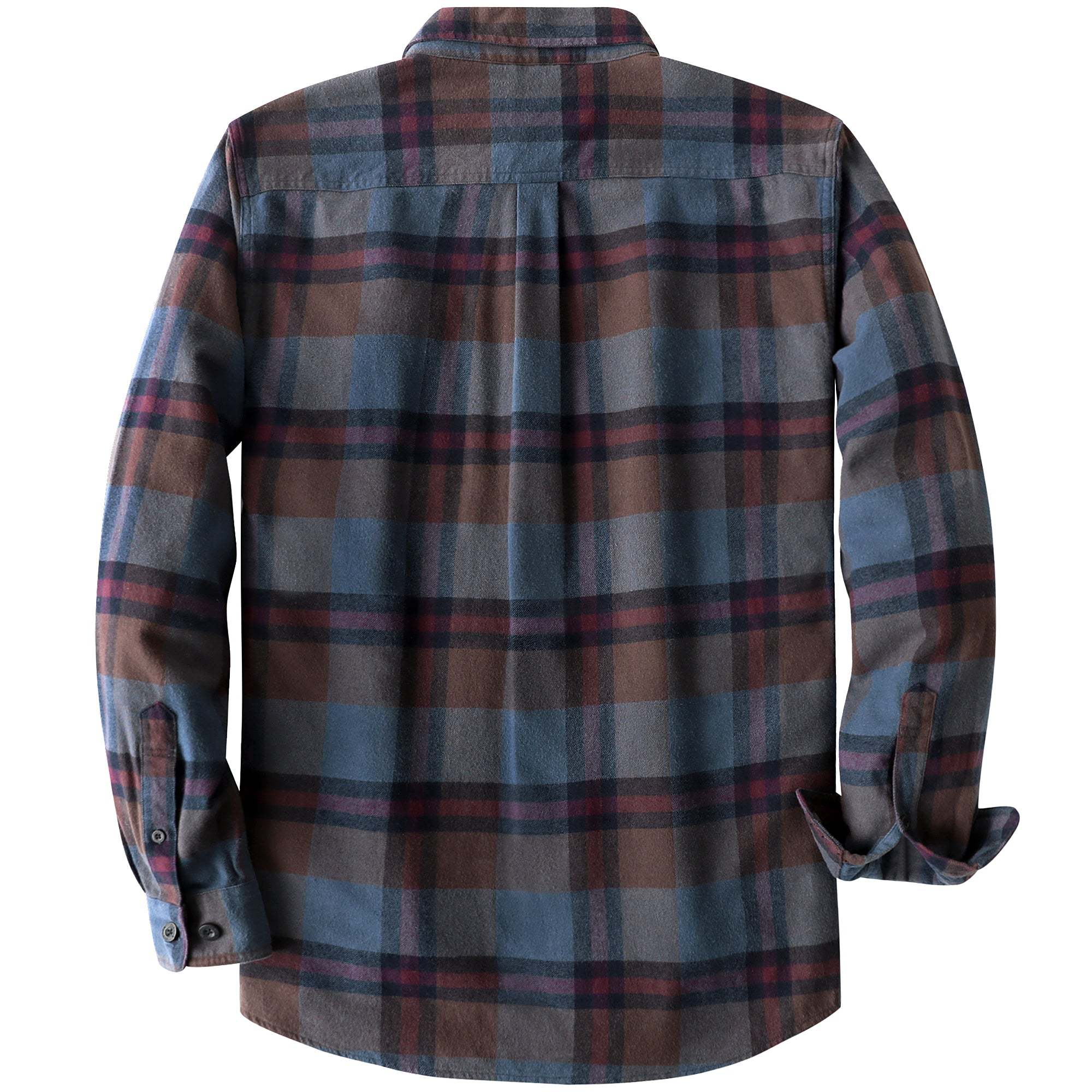Dubinik? 6oz Mens Long Sleeve Midweight Flannel Shirt Warm Casual Soft Cotton Button Down Plaid Shirt #3402 Tall size in stock now!