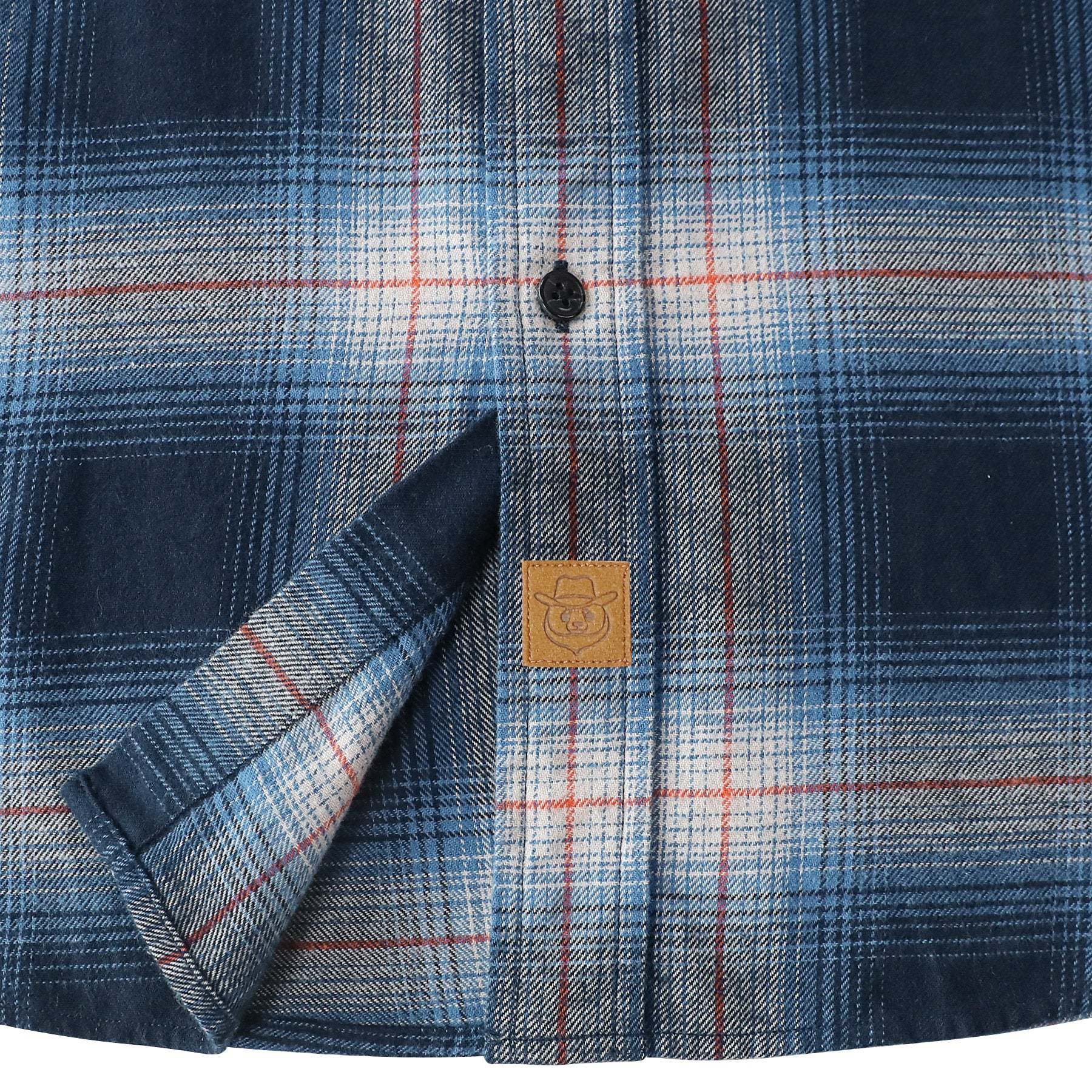 Dubinik? 6oz Flannel Shirt for Men 100% Cotton Mens Flannel Shirts Long Sleeve Plaid Soft Casual Button Down Shirt Men#66027