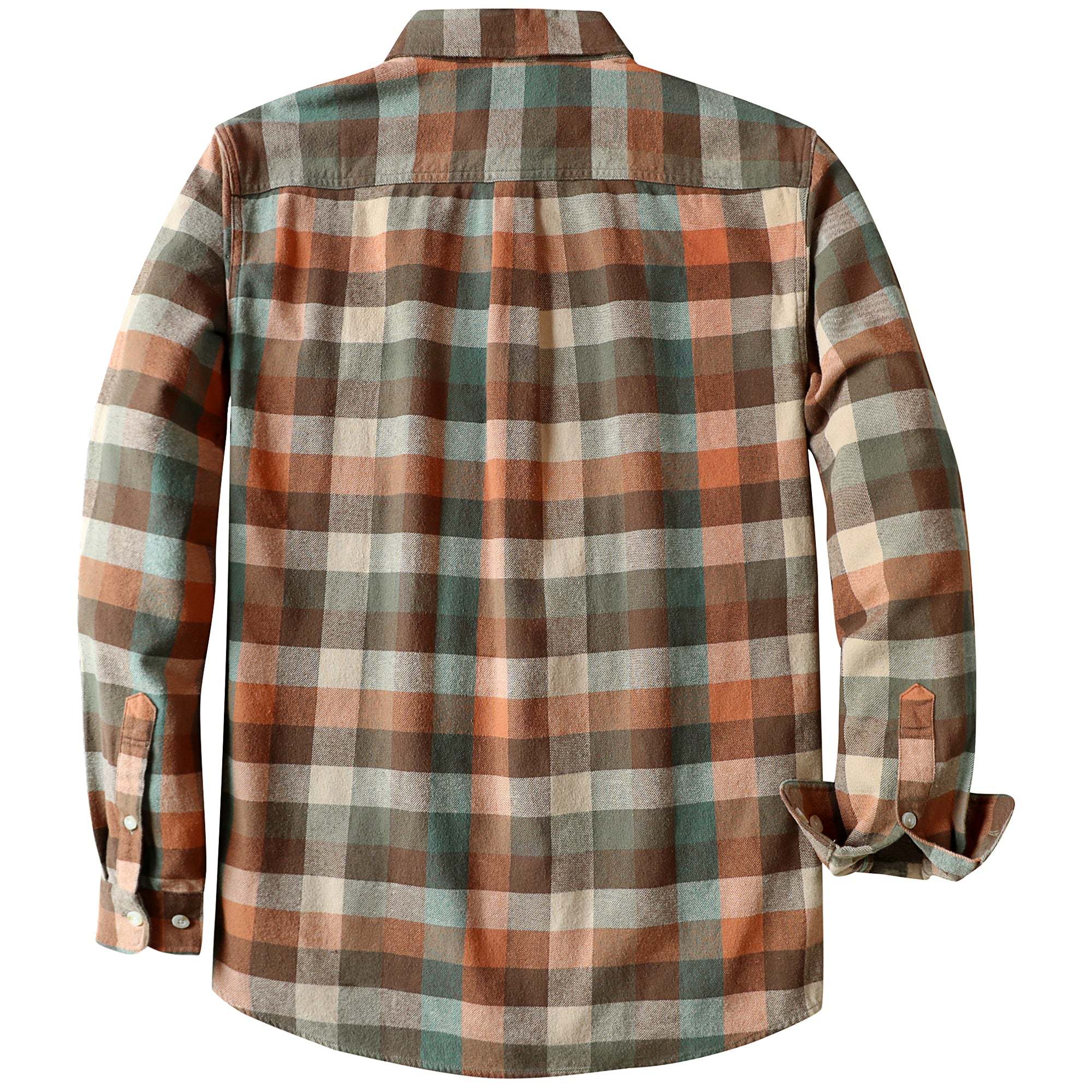 Dubinik? 6oz Mens Long Sleeve Midweight Flannel Shirt Warm Casual Soft Cotton Button Down Plaid Shirt #3401