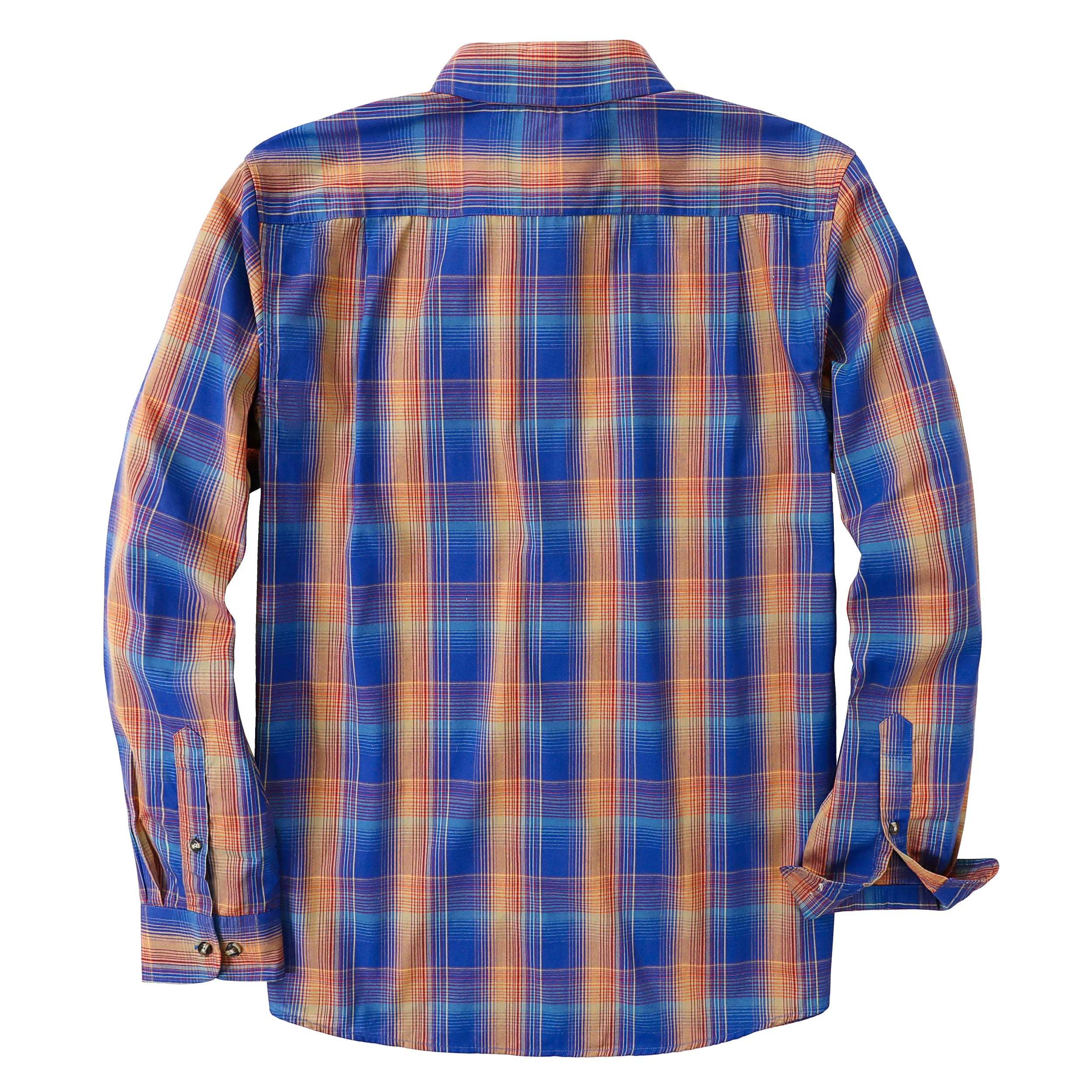 Dubinik? 3.2oz Mens Long Sleeve Casual Button Down Vintage Plaid Shirts#52031