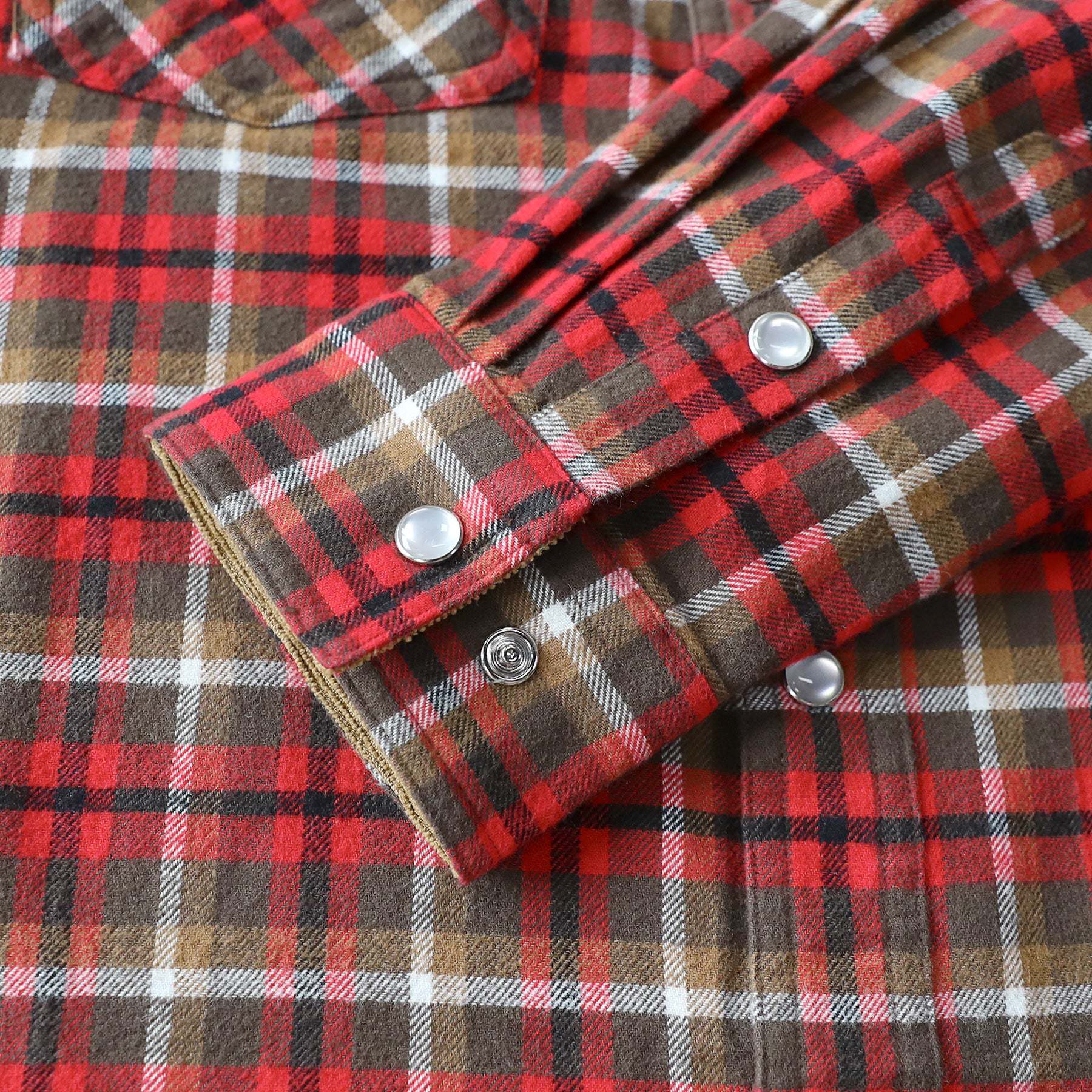 Dubinik? 6oz Men's Long Sleeve Pearl Snap Midweight Flannel Casual Western Cowboy Plaid Shirts 100% Cotton#36001