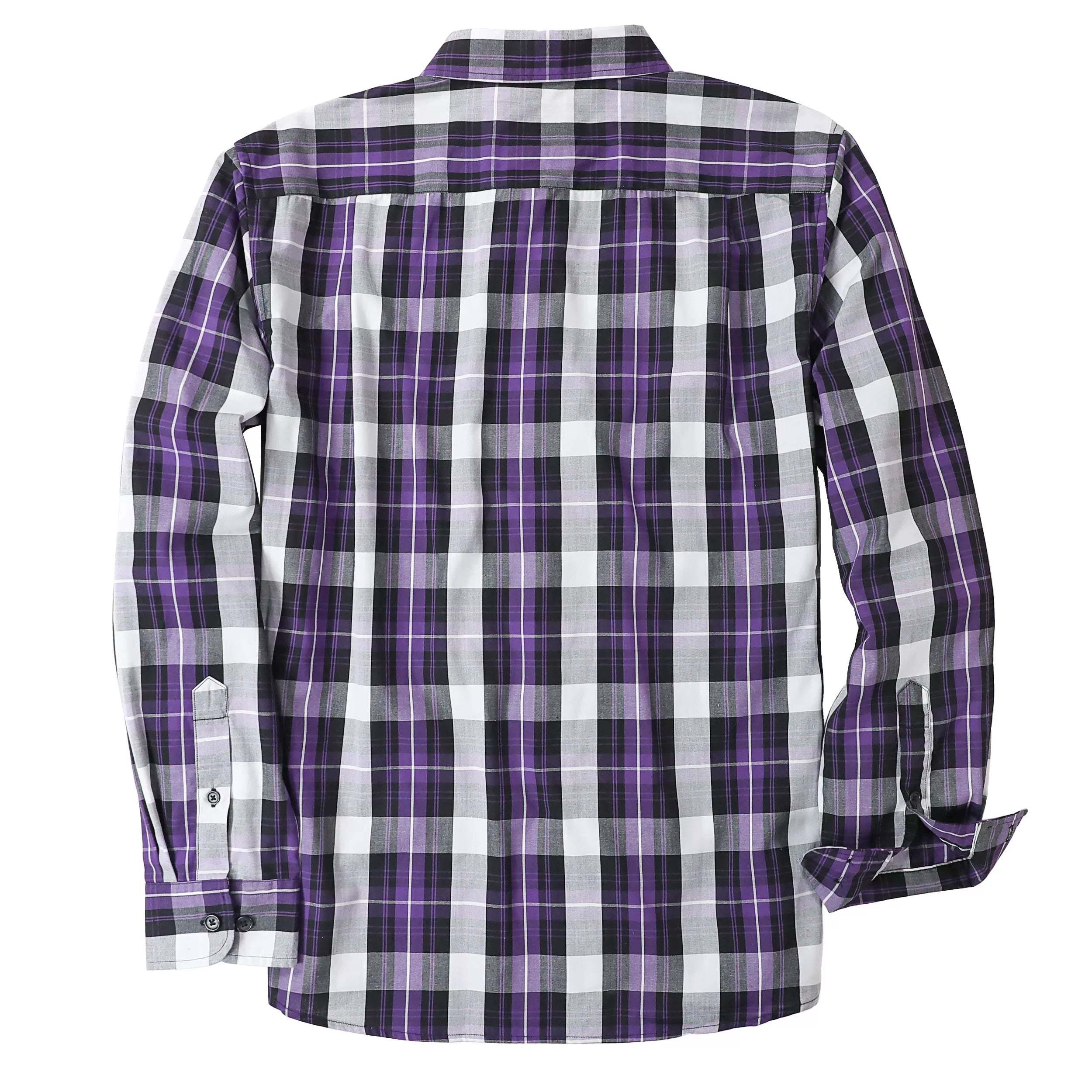 Dubinik? 3.2oz Mens Long Sleeve Casual Button Down Vintage Plaid Shirts#52033