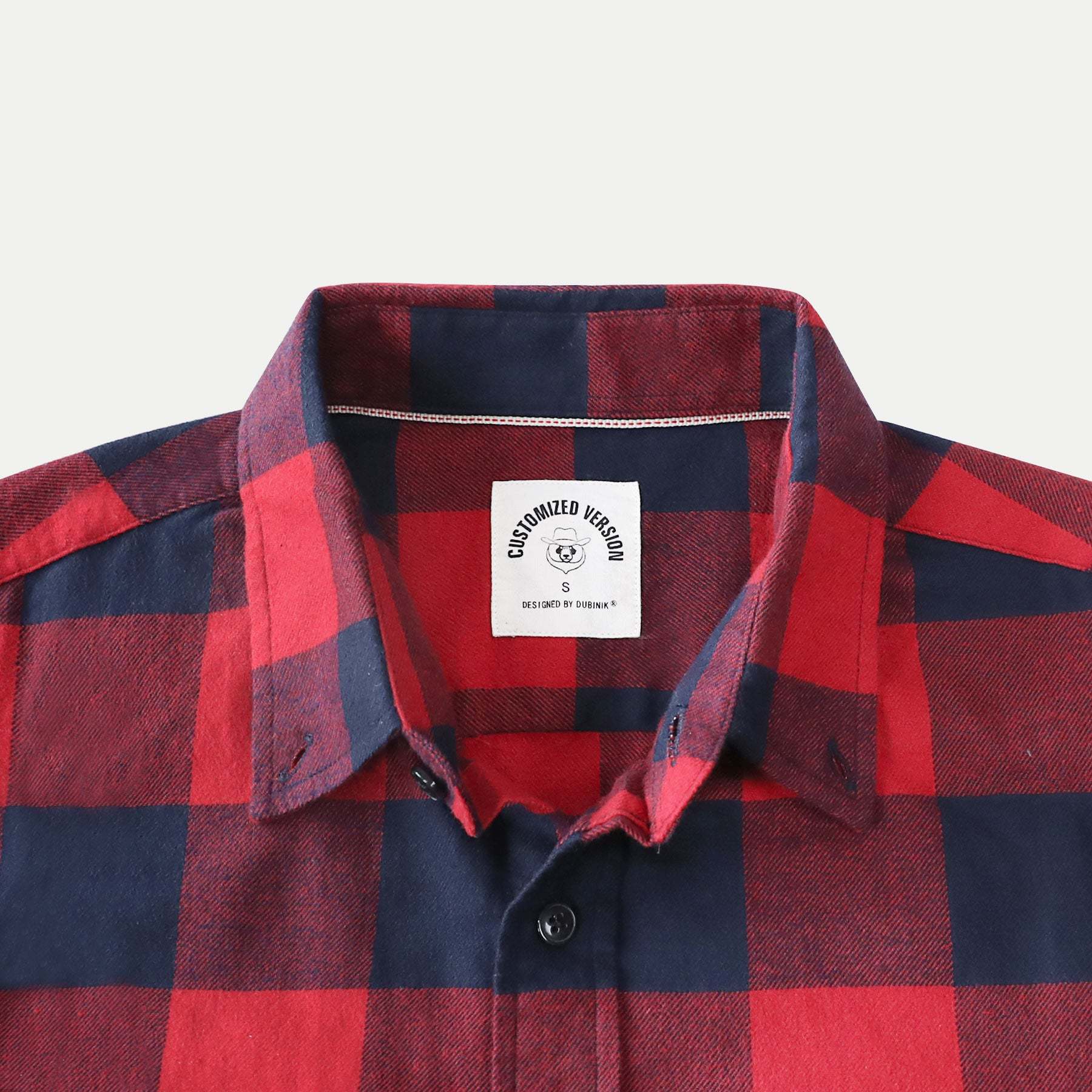 Dubinik? 6oz Flannel Shirt for Men 100% Cotton Mens Flannel Shirts Long Sleeve Plaid Soft Casual Button Down Shirt Men#66037