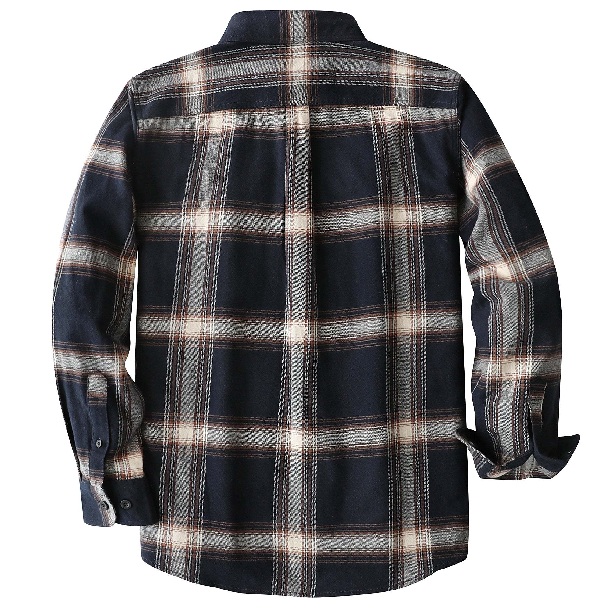 Dubinik? 6oz Mens Long Sleeve Midweight Flannel Shirt Warm Casual Soft Cotton Button Down Plaid Shirt #3422