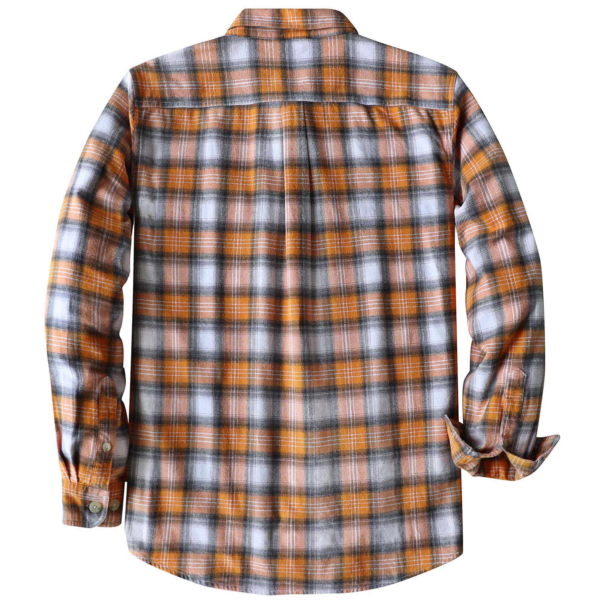 Dubinik? 6oz Mens Long Sleeve Midweight Flannel Shirt Warm Casual Soft Cotton Button Down Plaid Shirt #3418