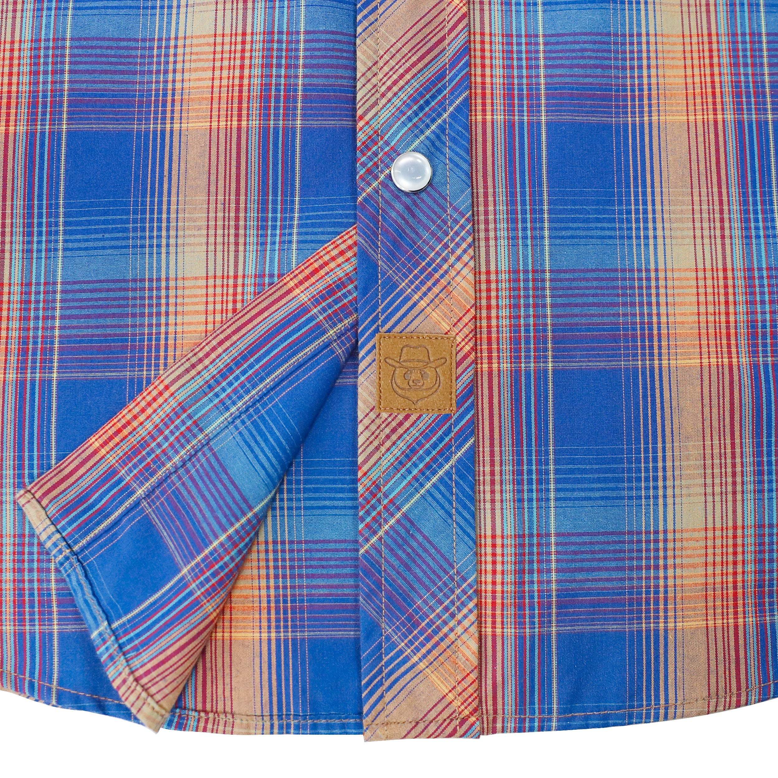 Dubinik? Western Shirts for Men Short Sleeve Plaid Pearl Snap Shirts for Men Button Up Shirt Cowboy Casual Work Shirt#41031