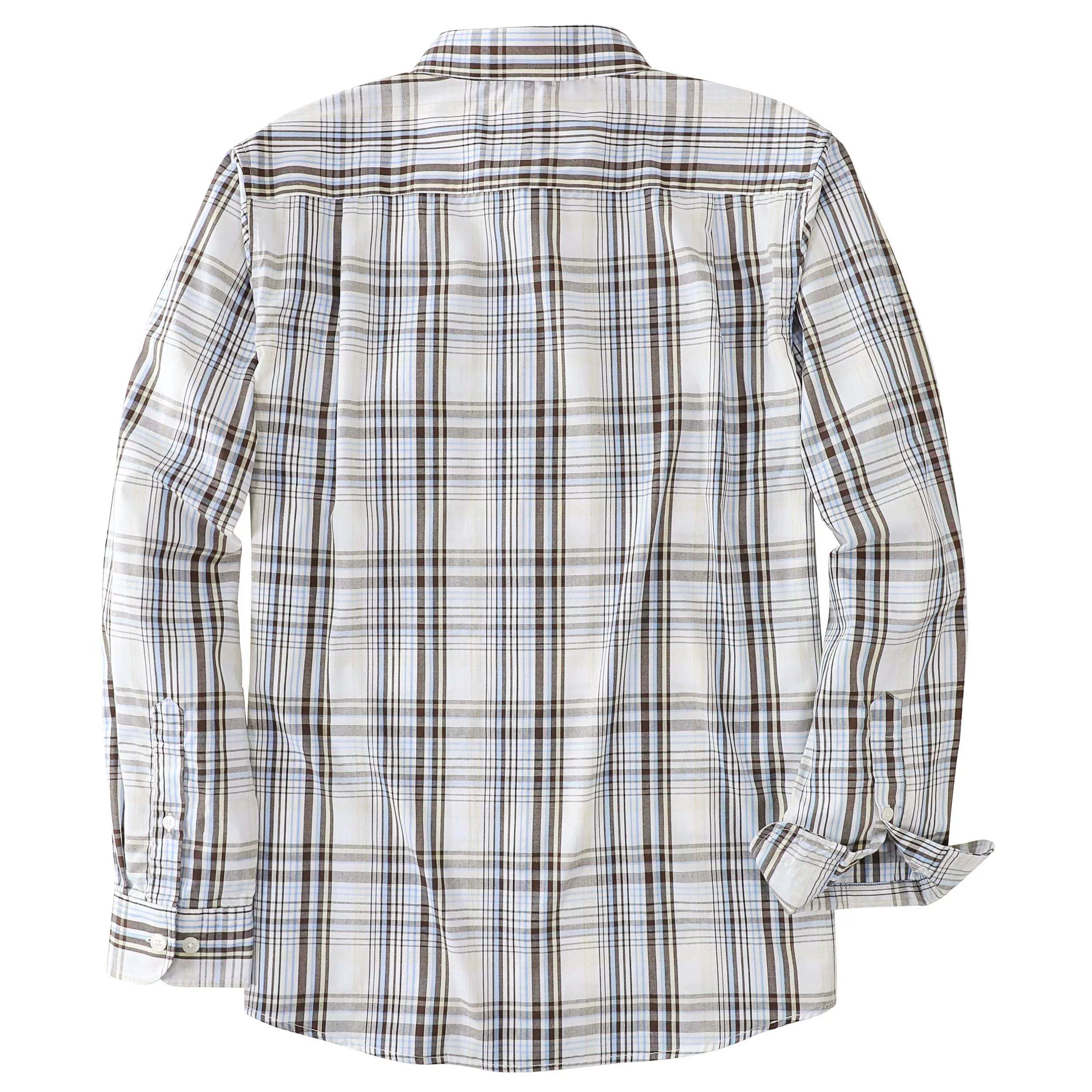 Dubinik? 3.2oz Mens Long Sleeve Casual Button Down Vintage Plaid Shirts#52007