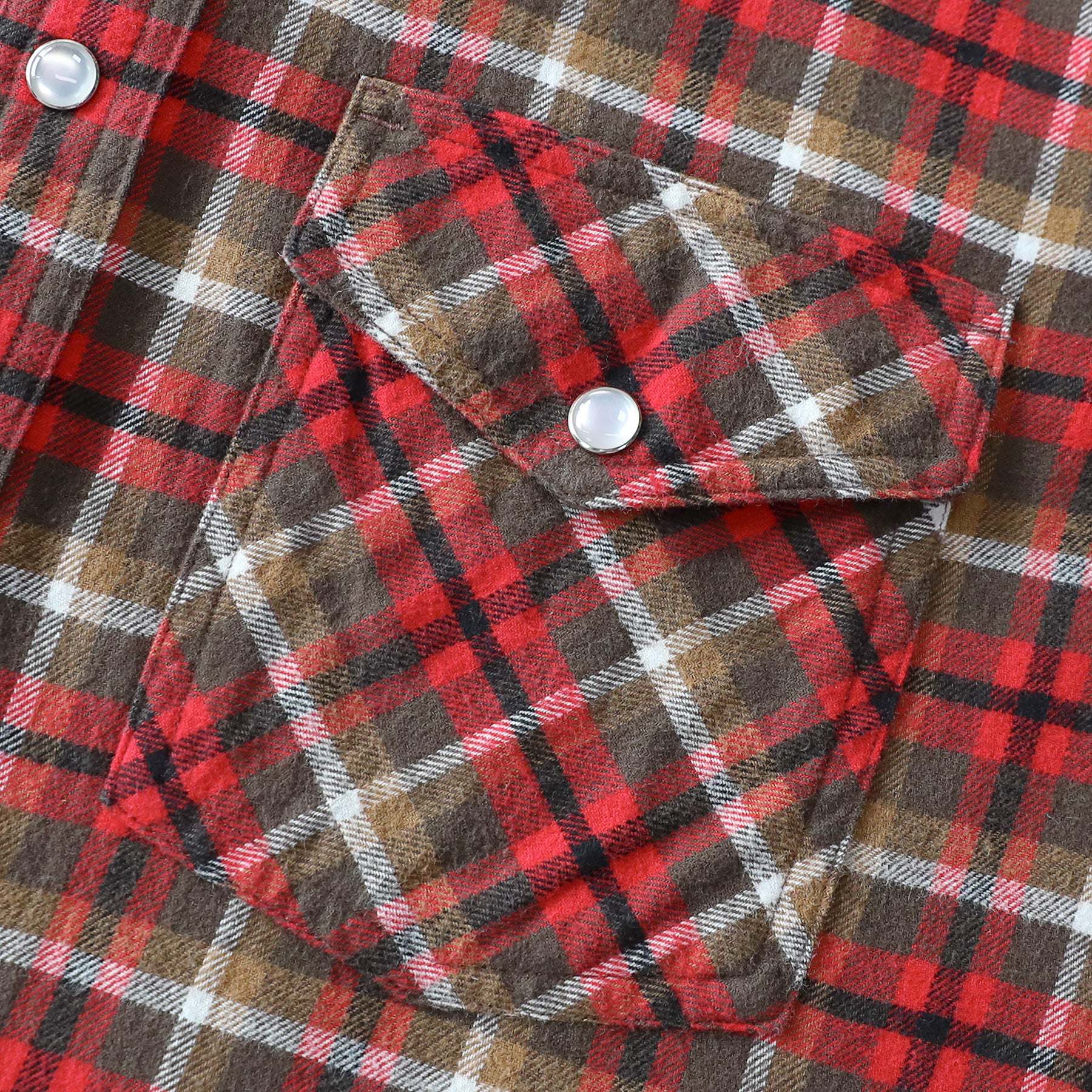 Dubinik? 6oz Men's Long Sleeve Pearl Snap Midweight Flannel Casual Western Cowboy Plaid Shirts 100% Cotton#36001
