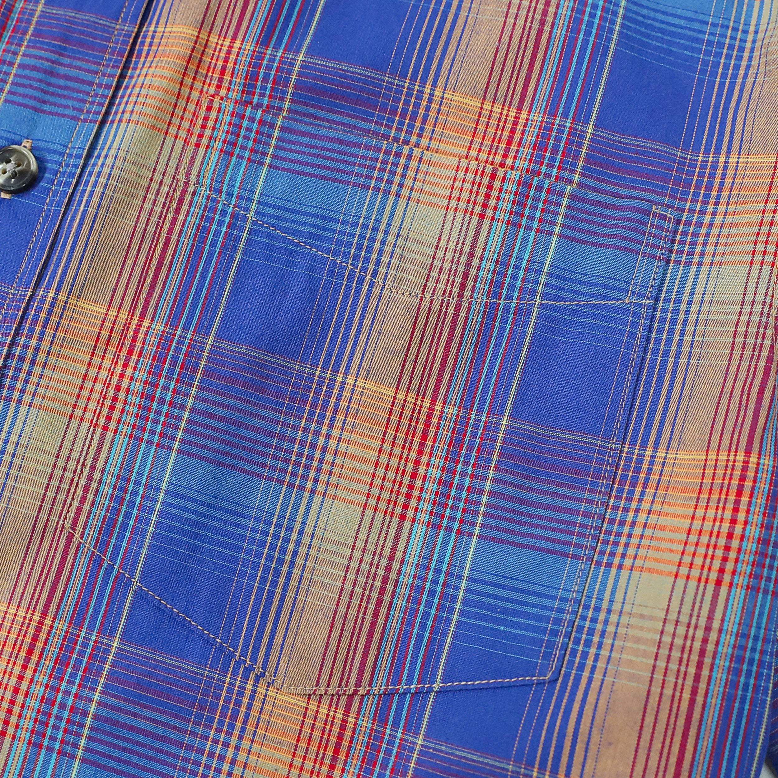 Dubinik? 3.2oz Mens Long Sleeve Casual Button Down Vintage Plaid Shirts#52031