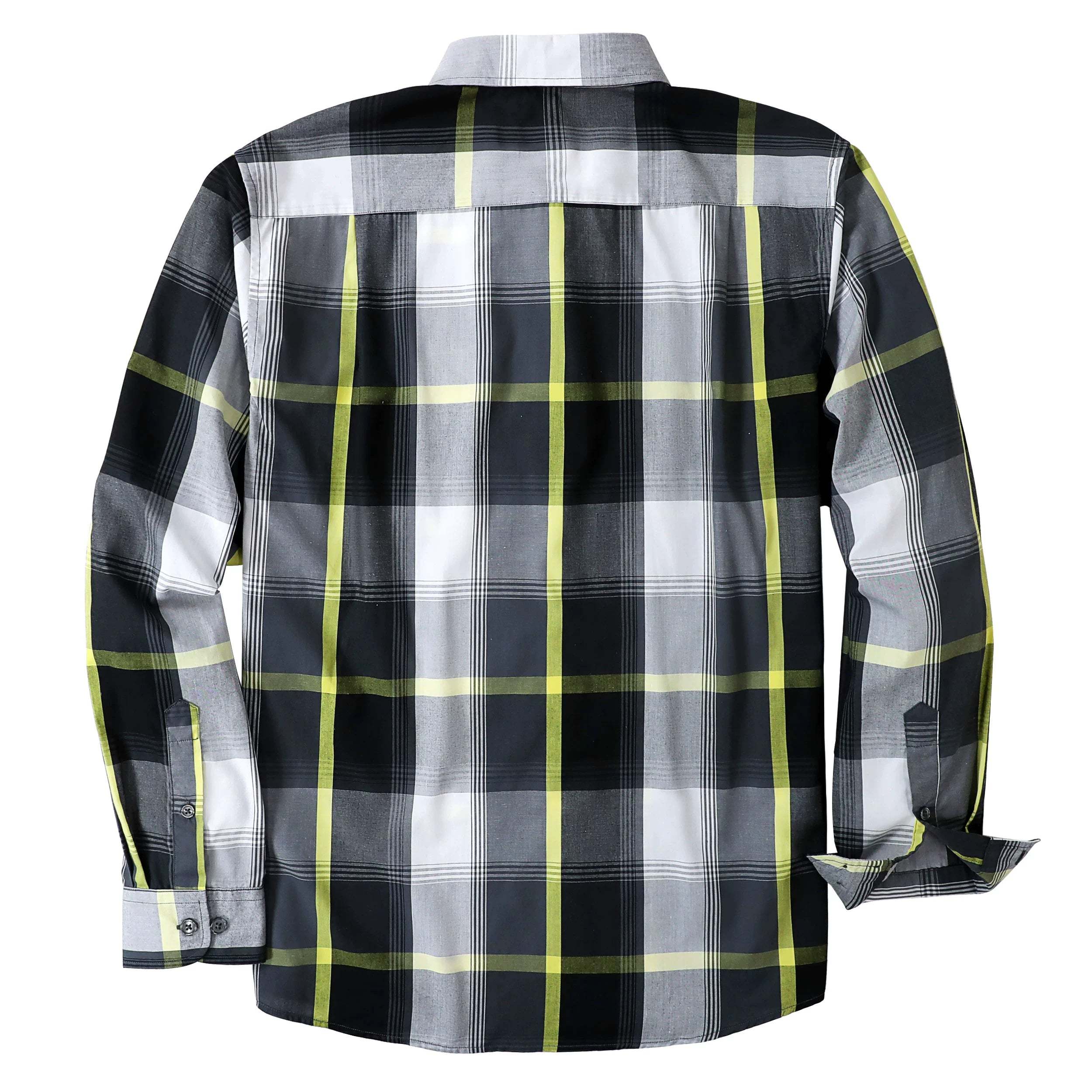 Dubinik? 3.2oz Mens Long Sleeve Casual Button Down Vintage Plaid Shirts#52017
