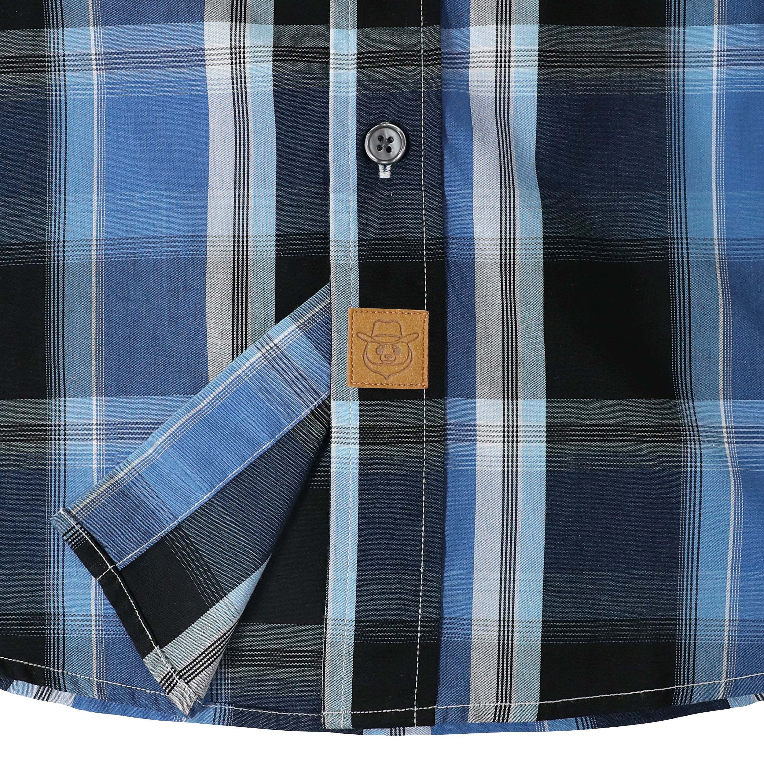 Dubinik? 3.2oz Mens Long Sleeve Casual Button Down Vintage Plaid Shirts#52019