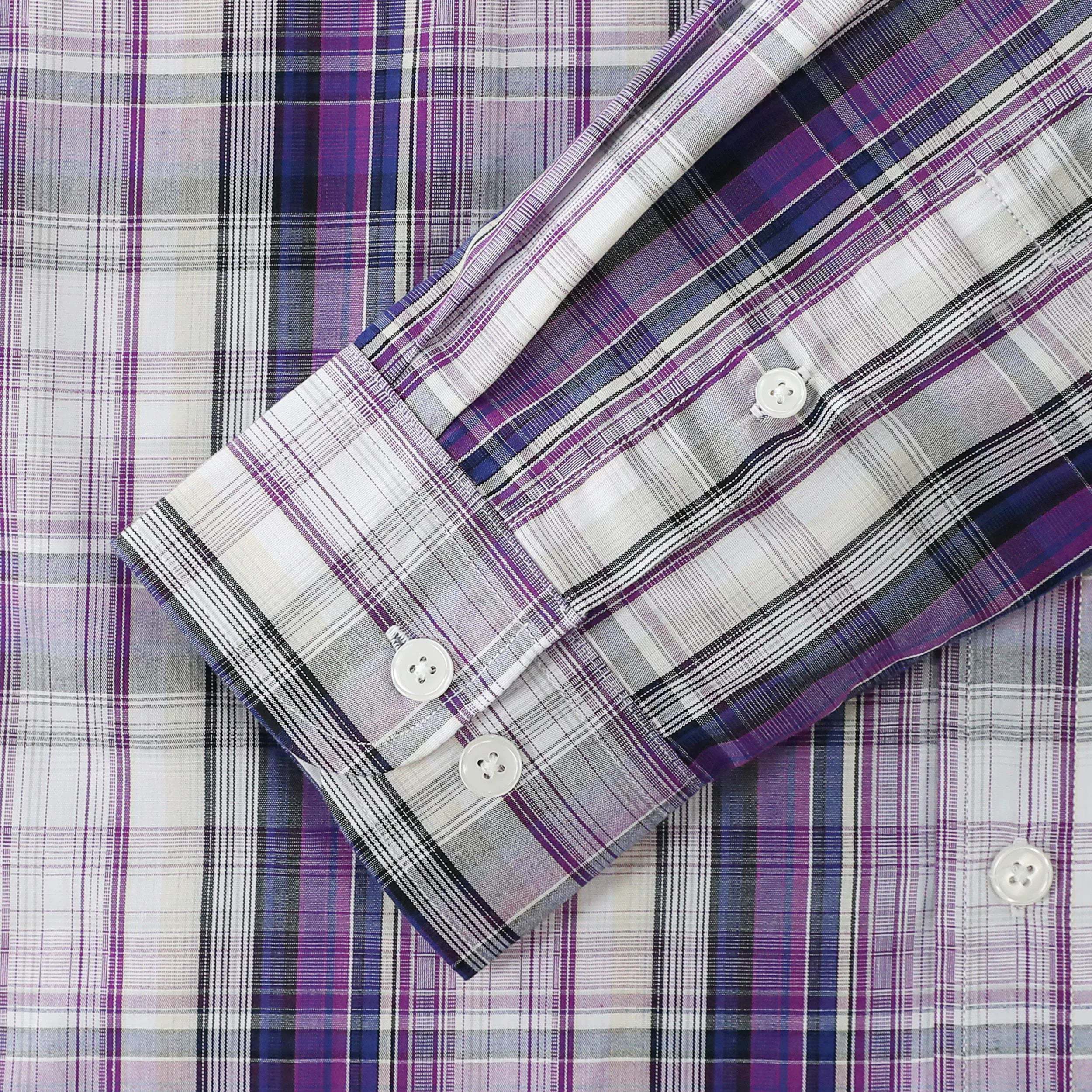 Dubinik? 3.2oz Mens Long Sleeve Casual Button Down Vintage Plaid Shirts#52008