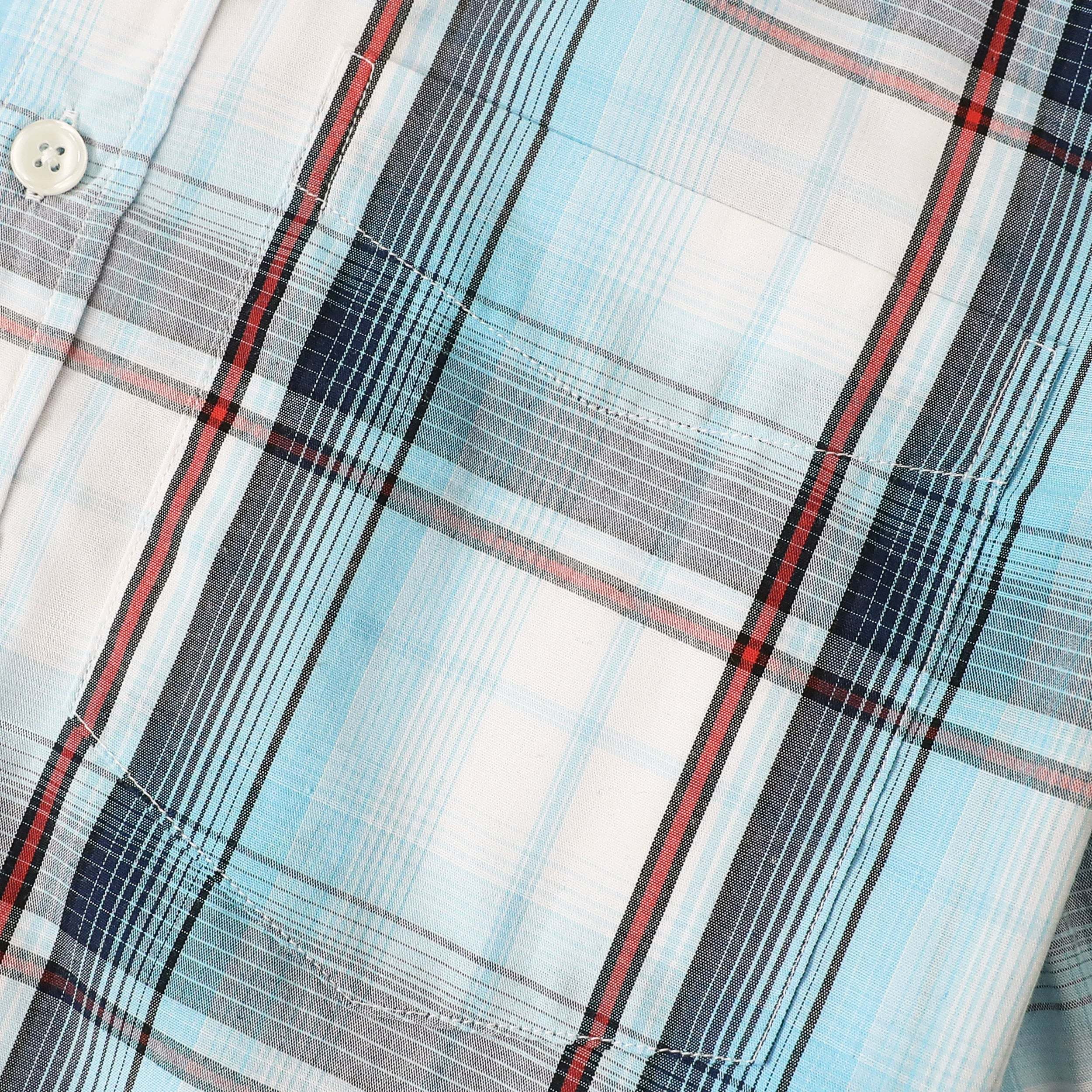Dubinik? 3.2oz Mens Long Sleeve Casual Button Down Vintage Plaid Shirts#52018