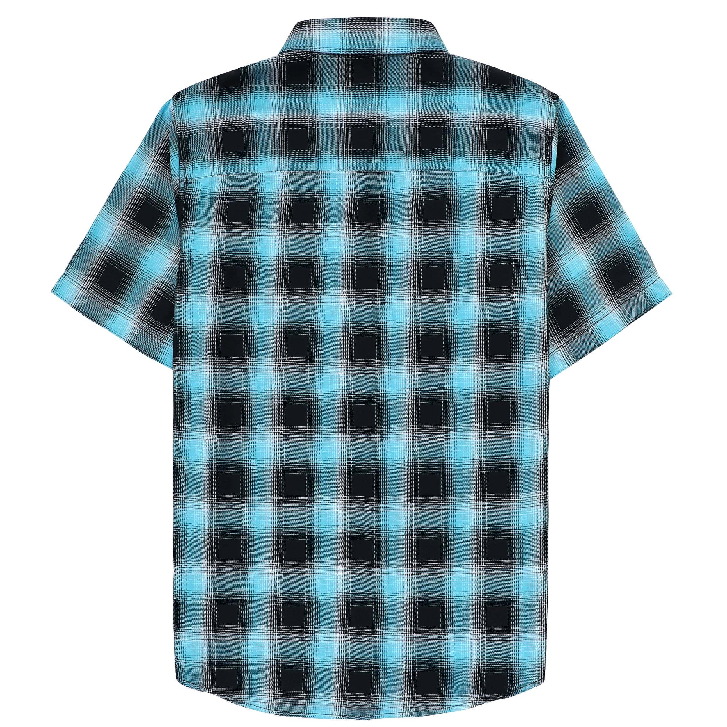Dubinik? Bamboo Viscose Mens Short Sleeve Button Down Pockets Shirts#39003