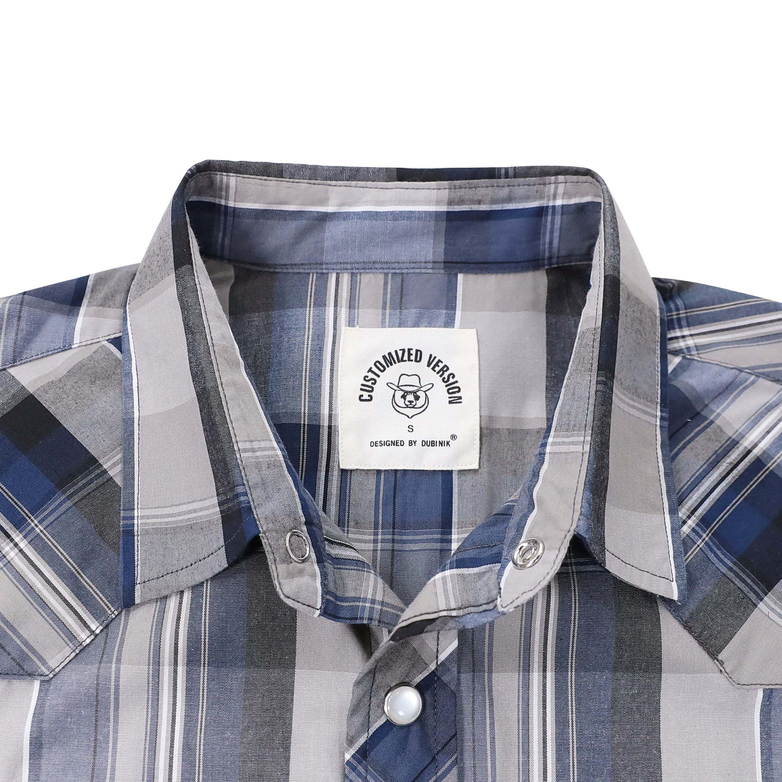 Dubinik? Western Shirts for Men Short Sleeve Plaid Pearl Snap Shirts for Men Button Up Shirt Cowboy Casual Work Shirt#41015