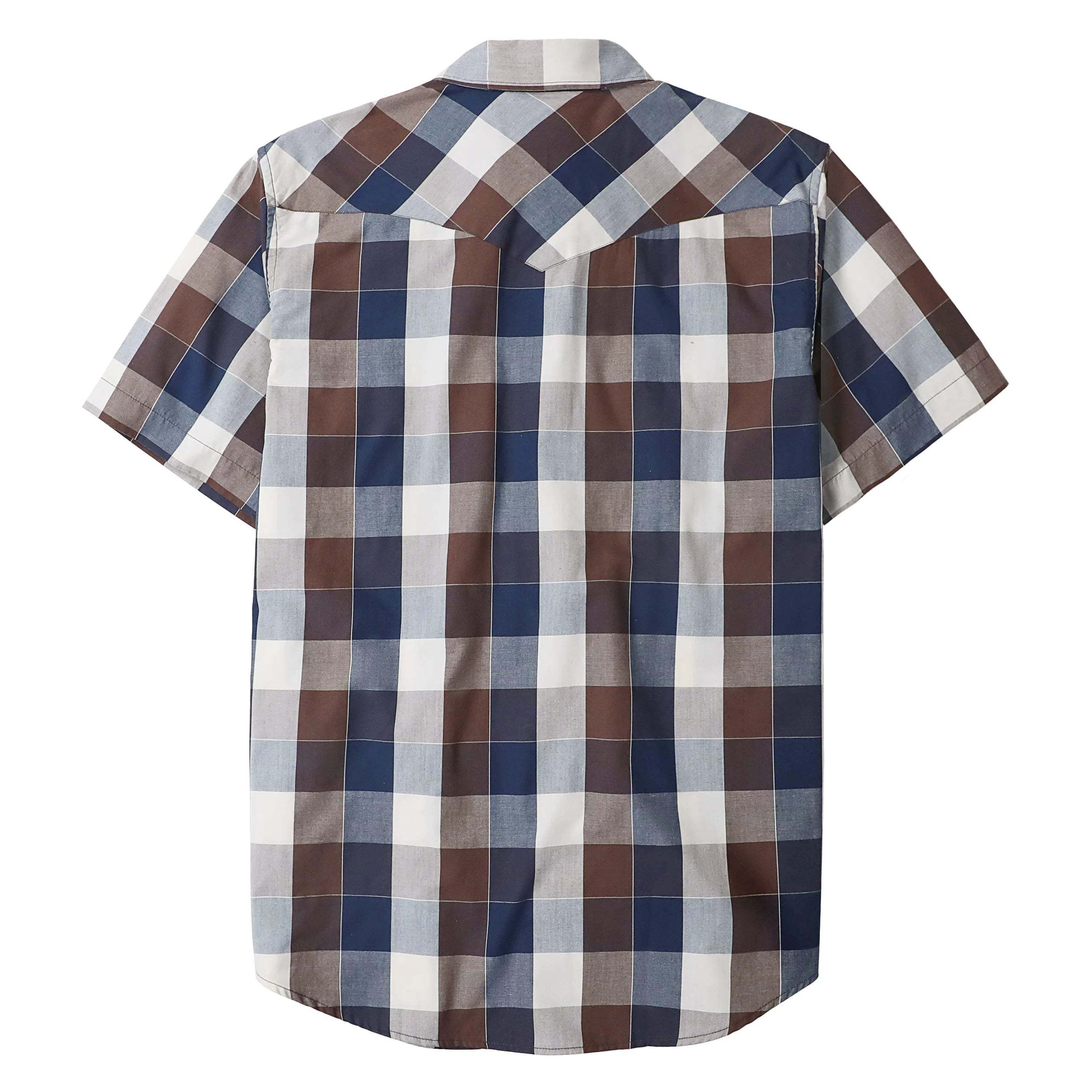 Dubinik? Western Shirts for Men Short Sleeve Plaid Pearl Snap Shirts for Men Button Up Shirt Cowboy Casual Work Shirt#41010