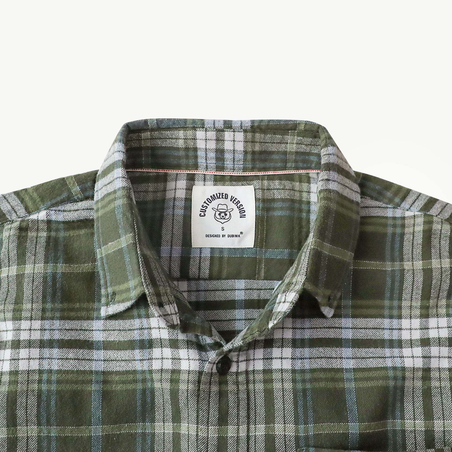 Tall size in stock now! Dubinik? 6oz Green Flannel Shirt for Men 100% Cotton Mens Flannel Shirts Long Sleeve Plaid Soft Casual Button Down Shirt Men#66018