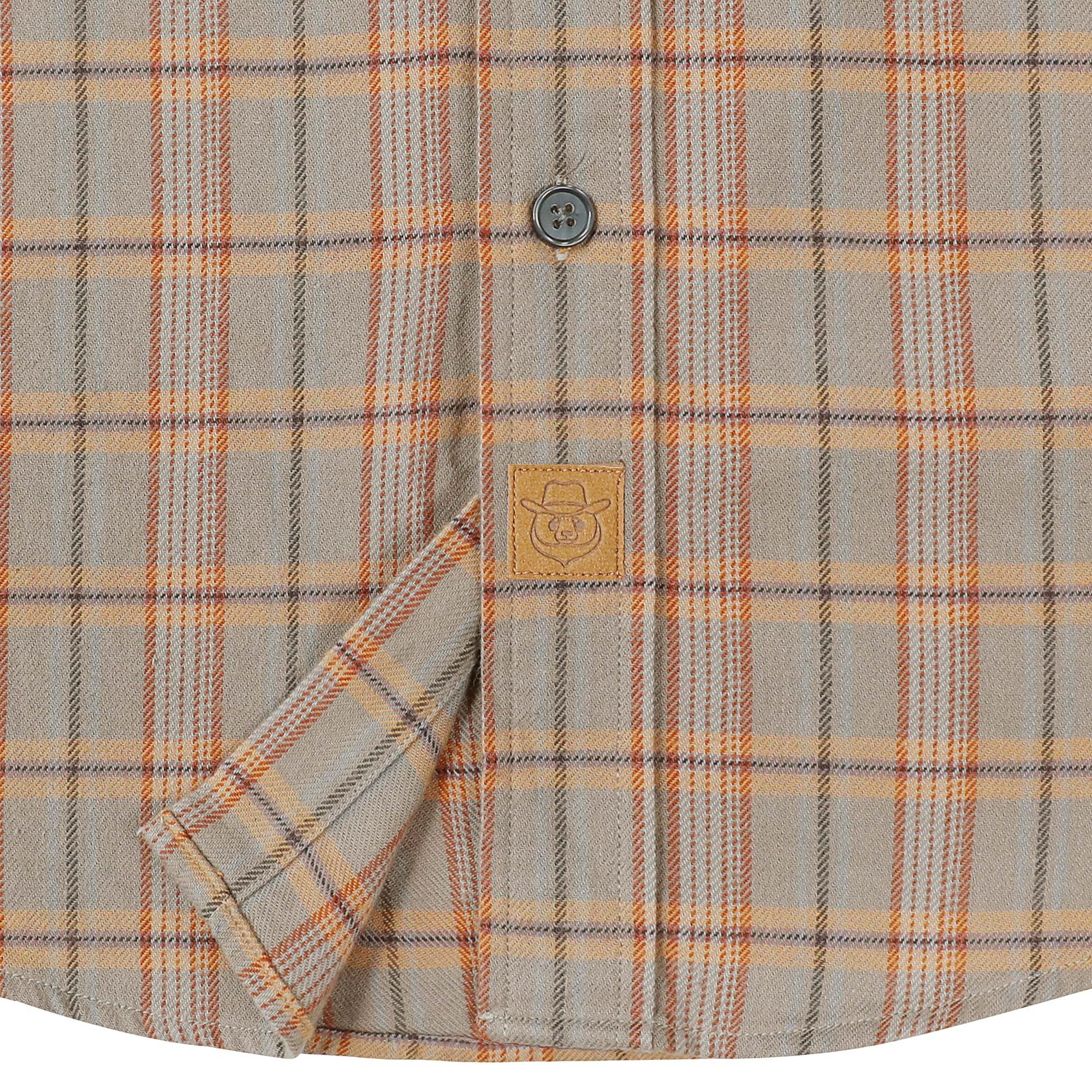 6oz Men's Plaid Flannel Long Sleeve Shirts #0334