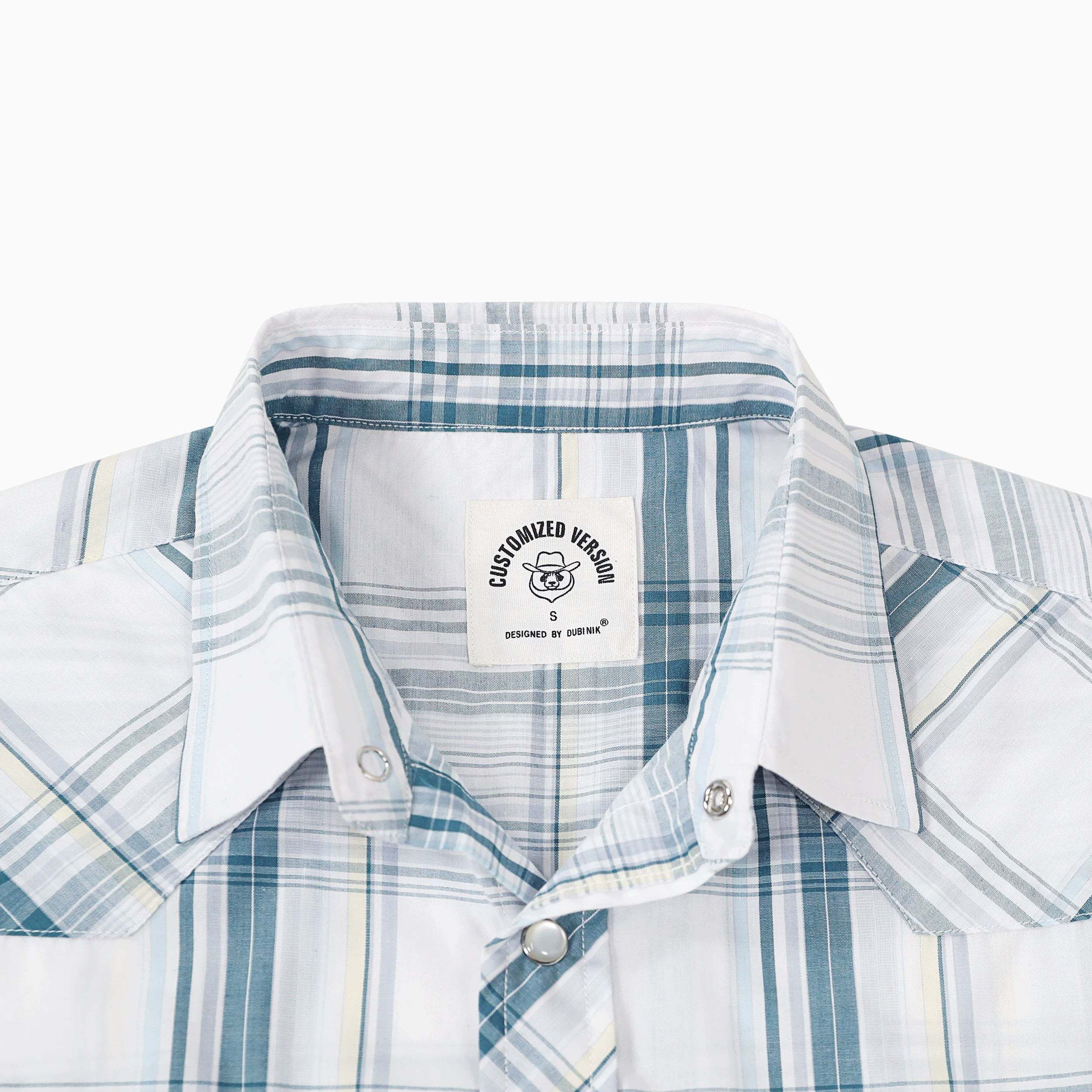 Dubinik? Western Shirts for Men Short Sleeve Plaid Pearl Snap Shirt Cowboy Casual Work Shirt#41016