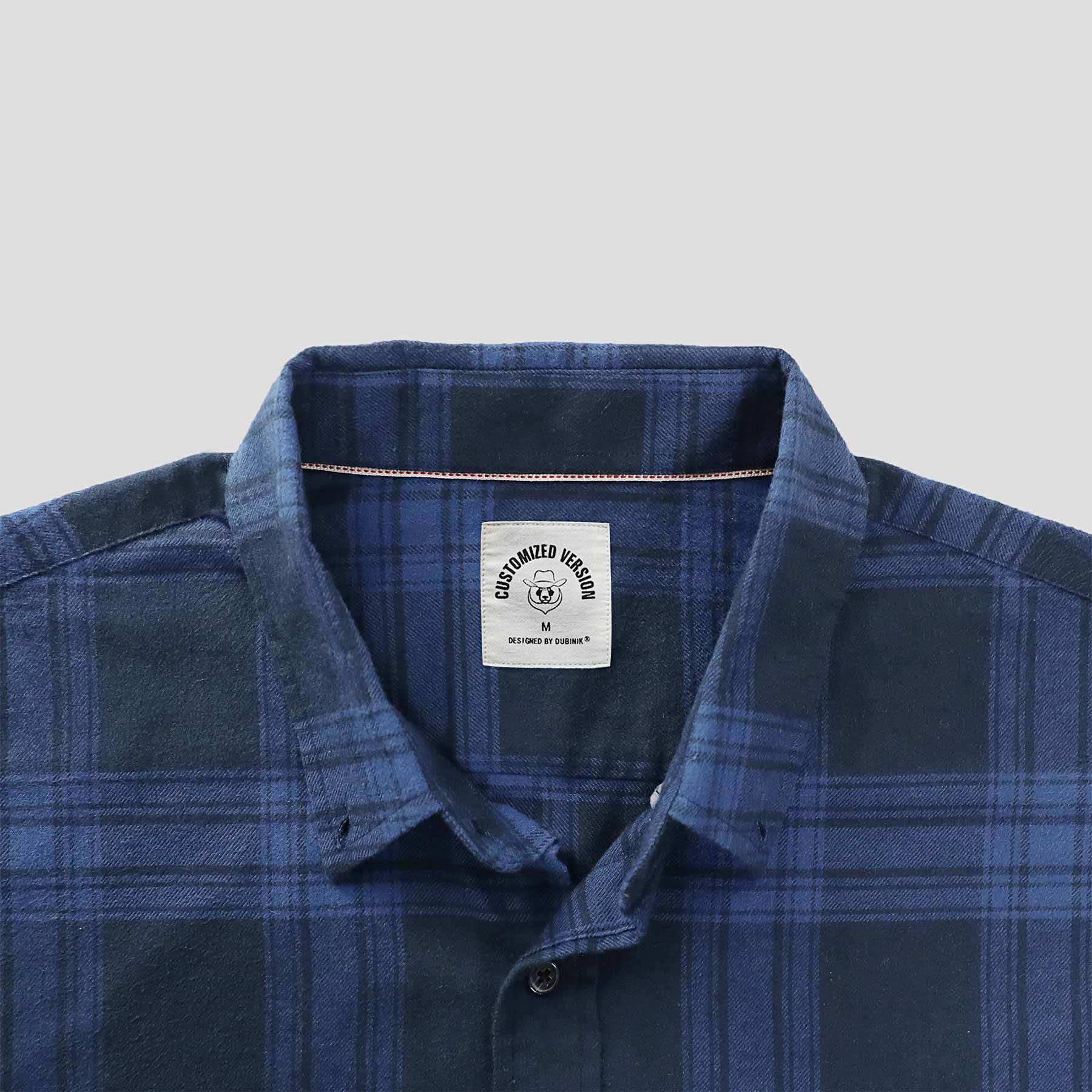 Dubinik? 6oz Flannel Shirt for Men 100% Cotton Mens Flannel Shirts Long Sleeve Plaid Soft Casual Button Down Shirt Men#66009