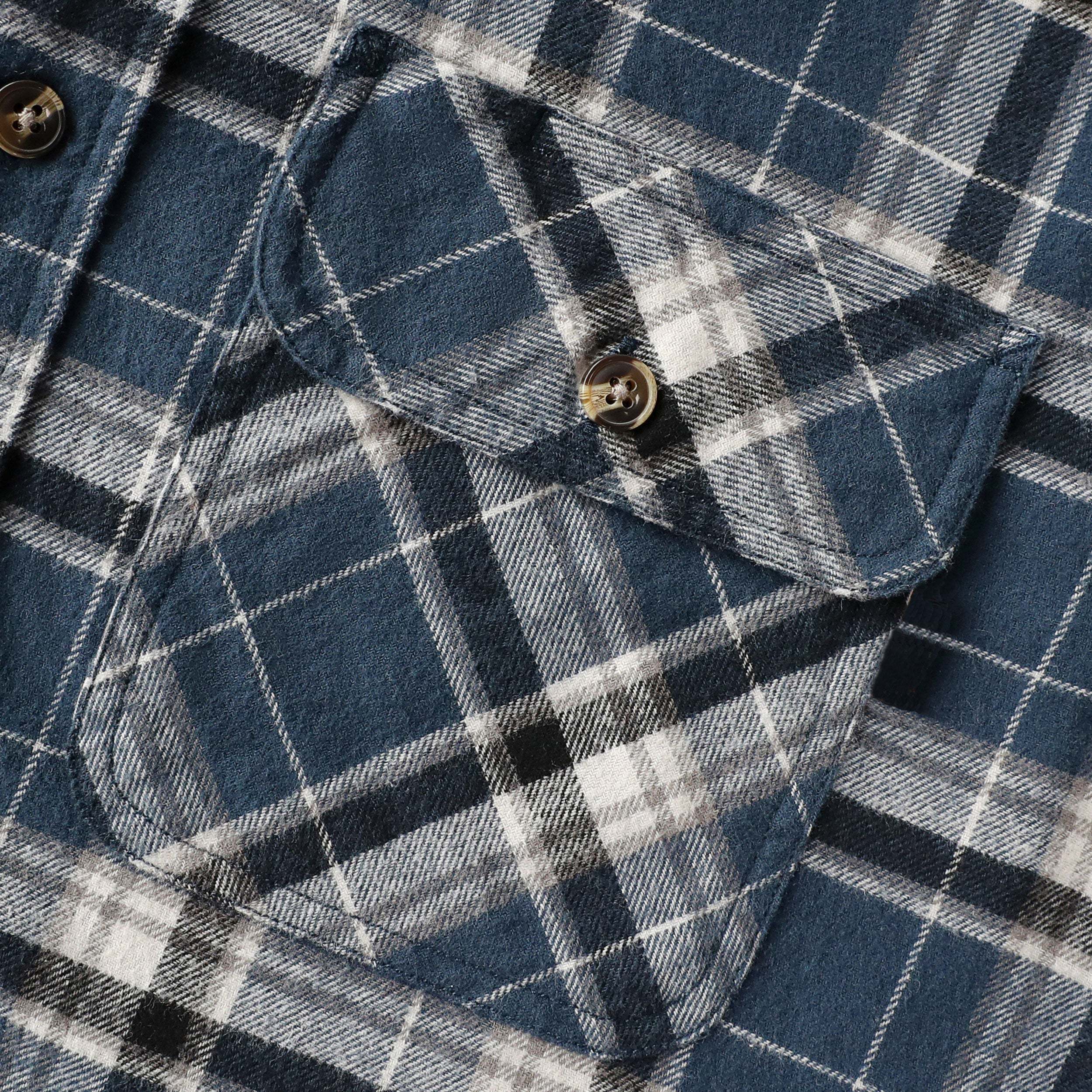 Dubinik? 6oz Mens Flannel Shirt Long Sleeve Button Down Plaid All Cotton Soft Brushed Flannel Shirt For Men Utility Casual Shirt #0030021