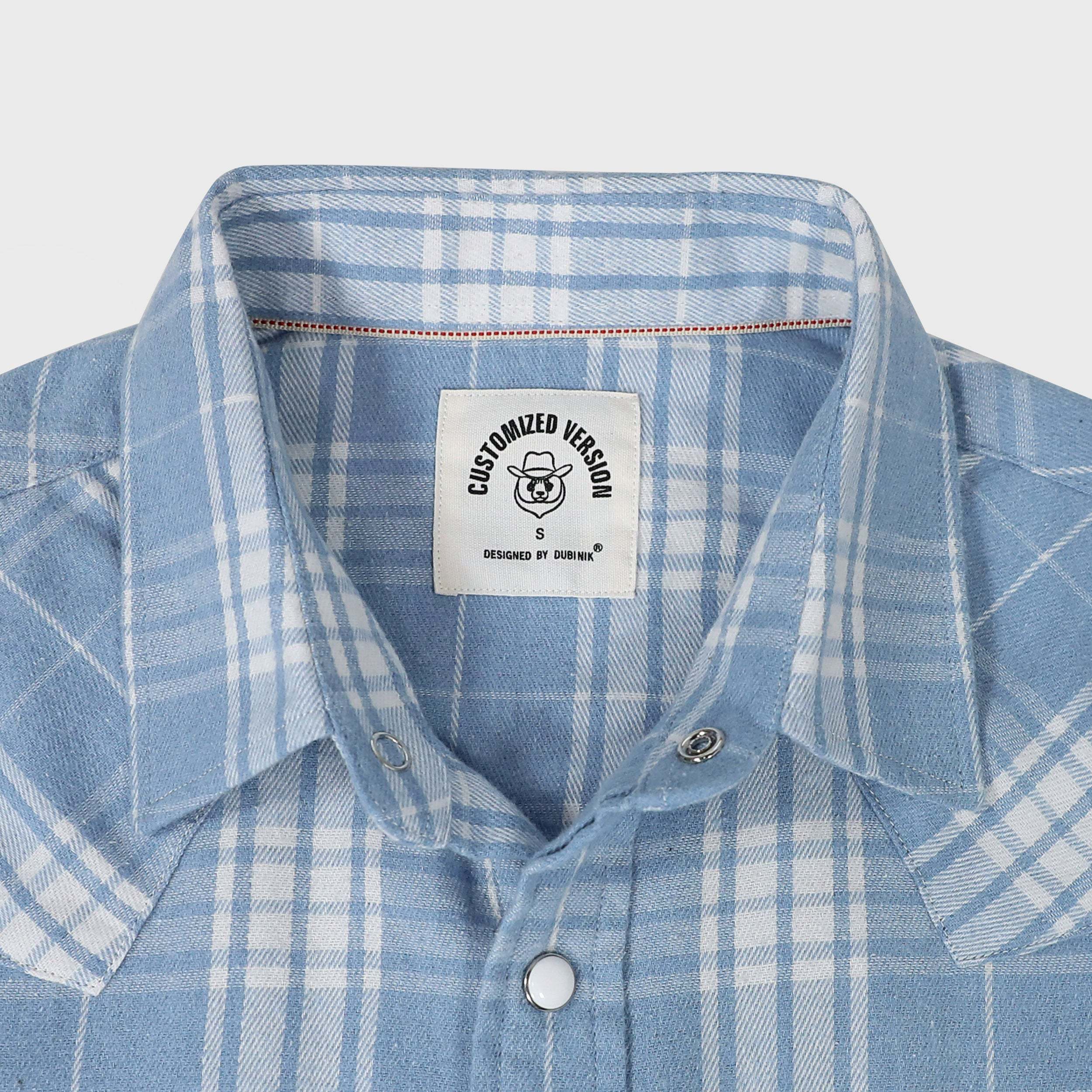 Dubinik? 6oz Flannel Shirt For Men Western Cowboy Pearl Snap Shirts For Men Long Sleeve Vintage Buttons Down Plaid Shirt #28014