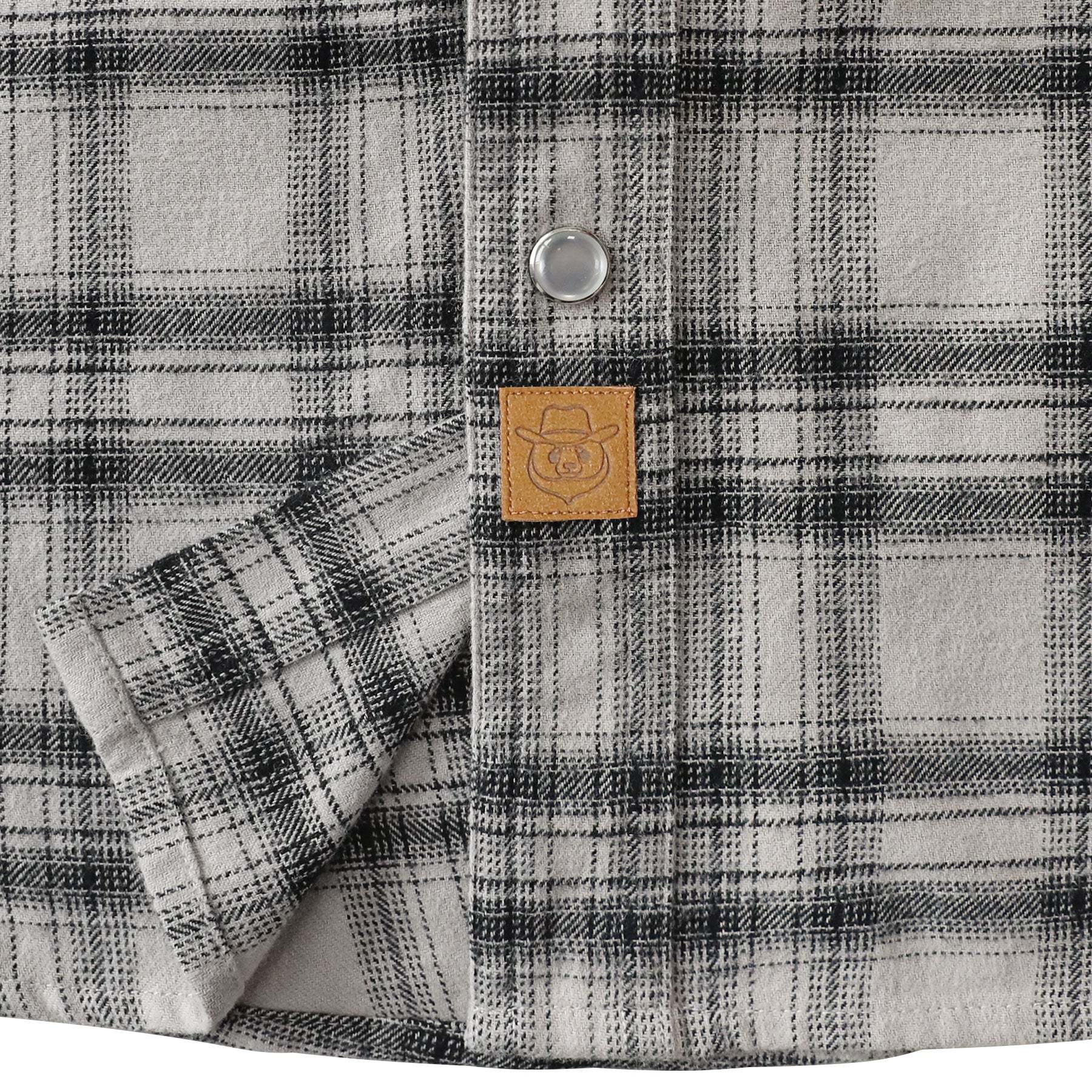 Dubinik? 6oz Men's Long Sleeve Pearl Snap Midweight Flannel Casual Western Cowboy Plaid Shirts 100% Cotton#36002