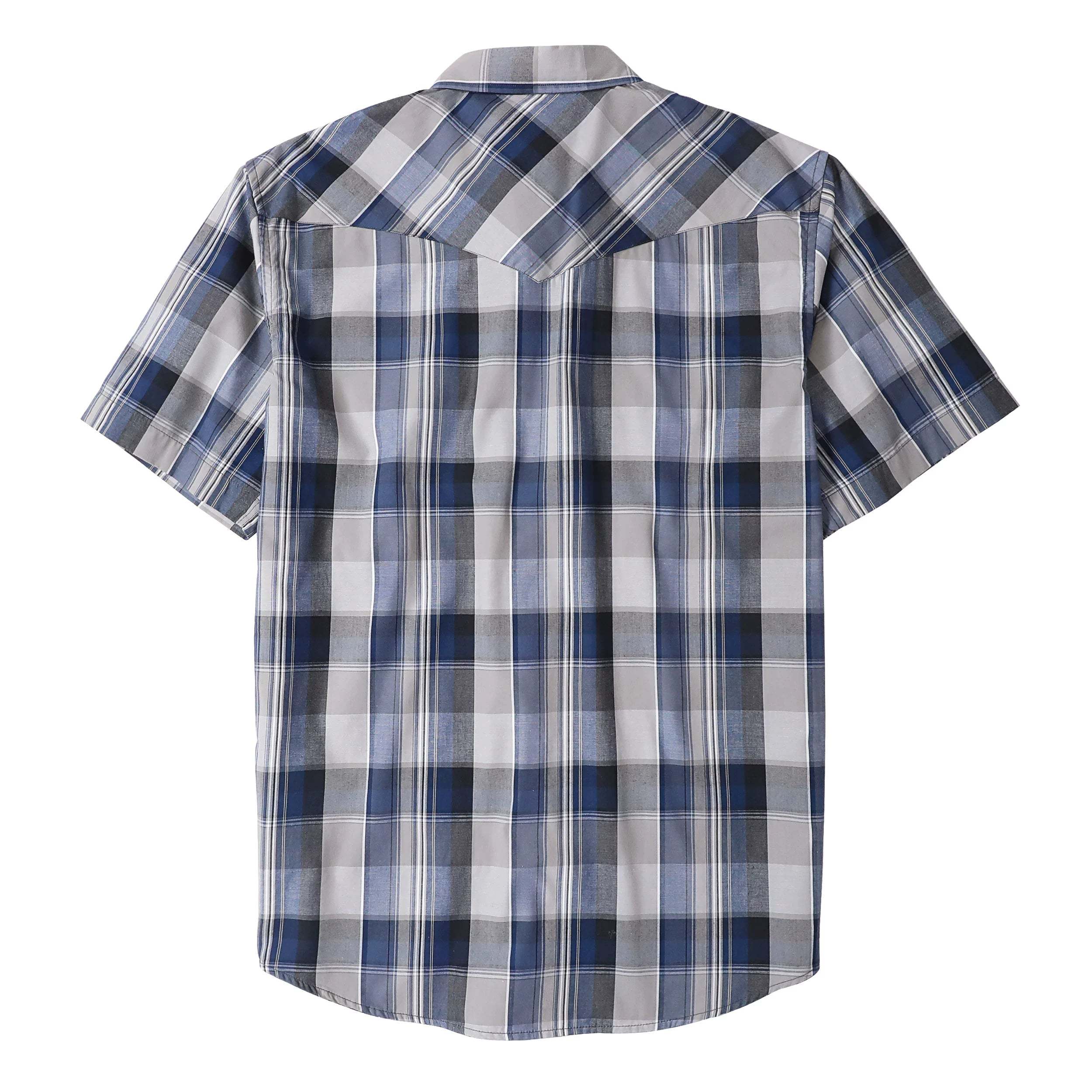 Dubinik? Western Shirts for Men Short Sleeve Plaid Pearl Snap Shirts for Men Button Up Shirt Cowboy Casual Work Shirt#41015