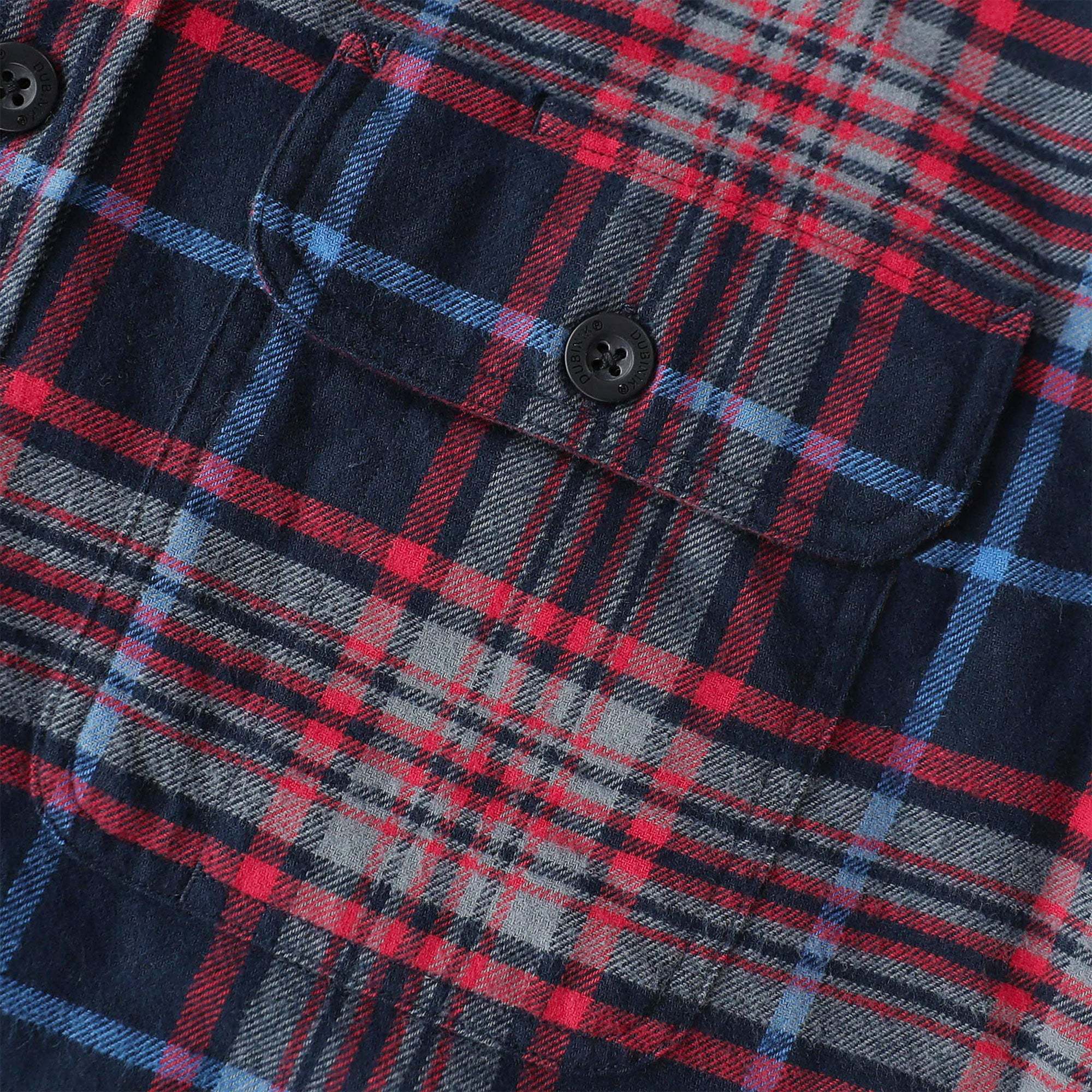 Dubinik? 6oz Mens Long Sleeve Midweight Flannel Shirt Warm Casual Soft Cotton Button Down Plaid Shirt #3414