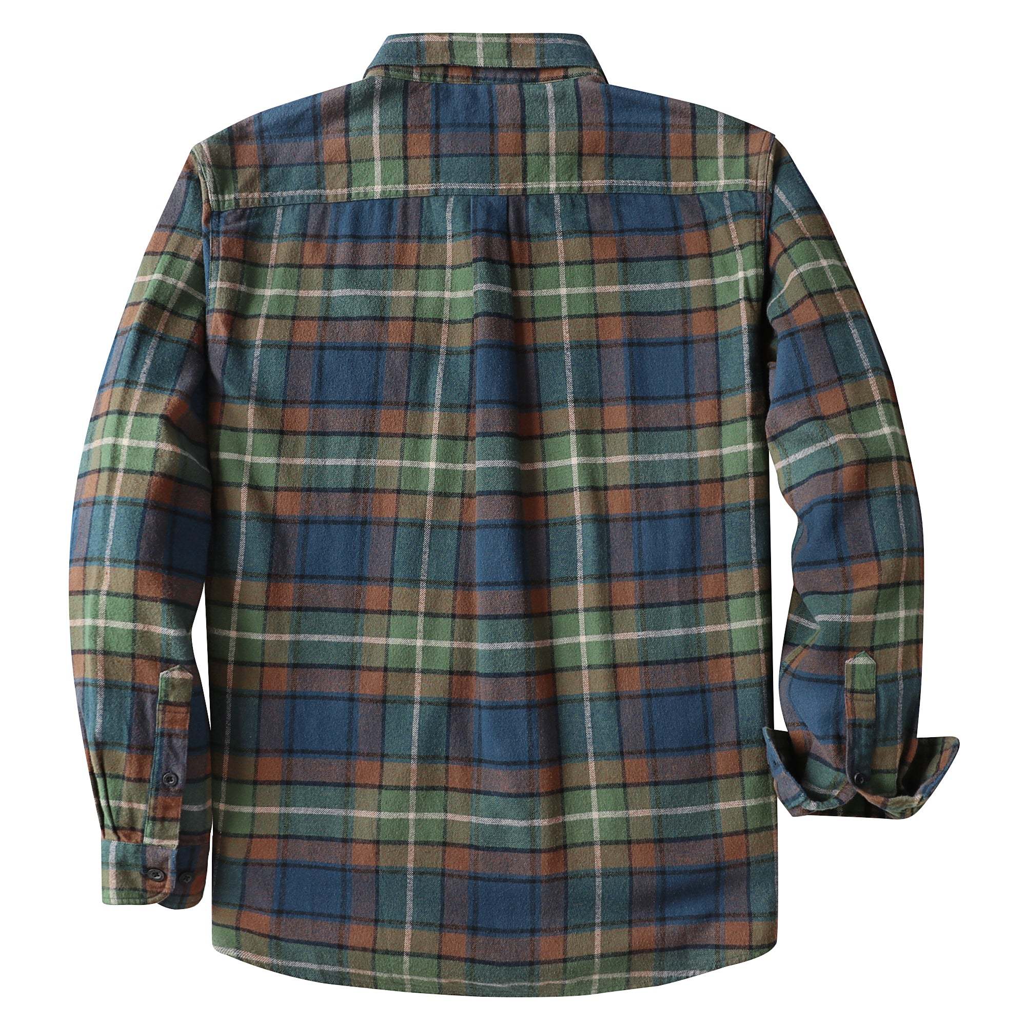 Dubinik? 6oz Mens Long Sleeve Midweight Flannel Shirt Warm Casual Soft Cotton Button Down Plaid Shirt #3405