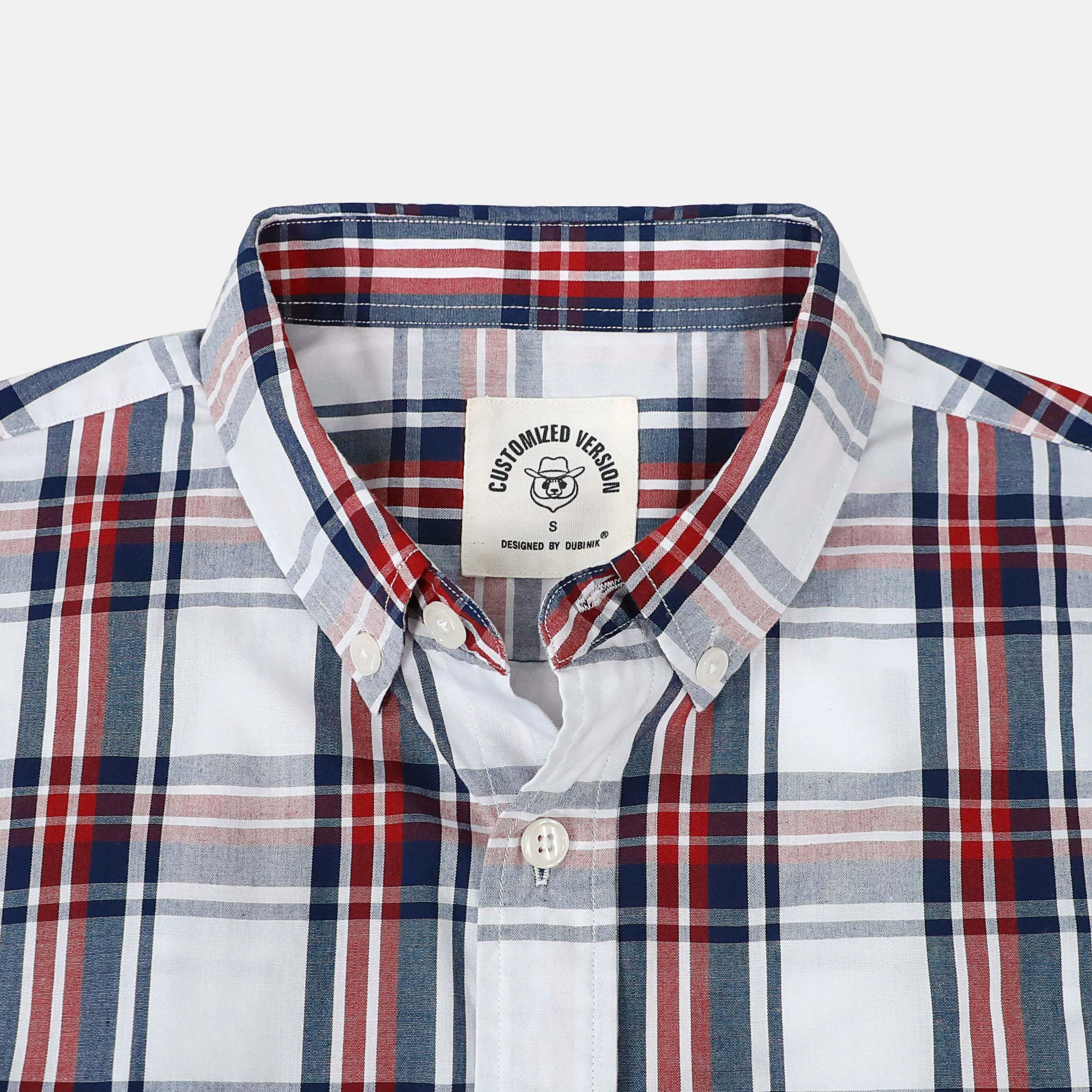 Dubinik? 3.2oz Mens Long Sleeve Casual Button Down Vintage Plaid Shirts#52025