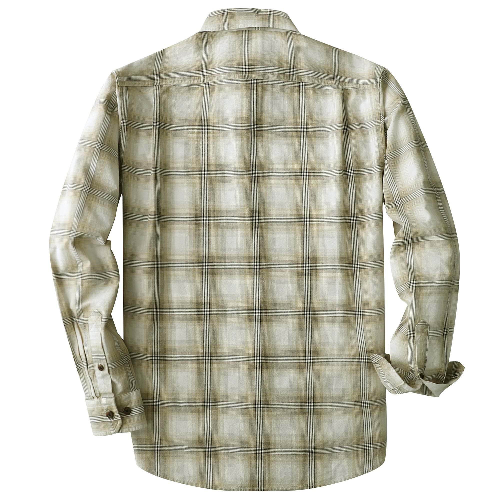 Dubinik? 4.6oz Mens Lightweight Pure Cotton Long Sleeve Button Down Plaid Shirt#10185