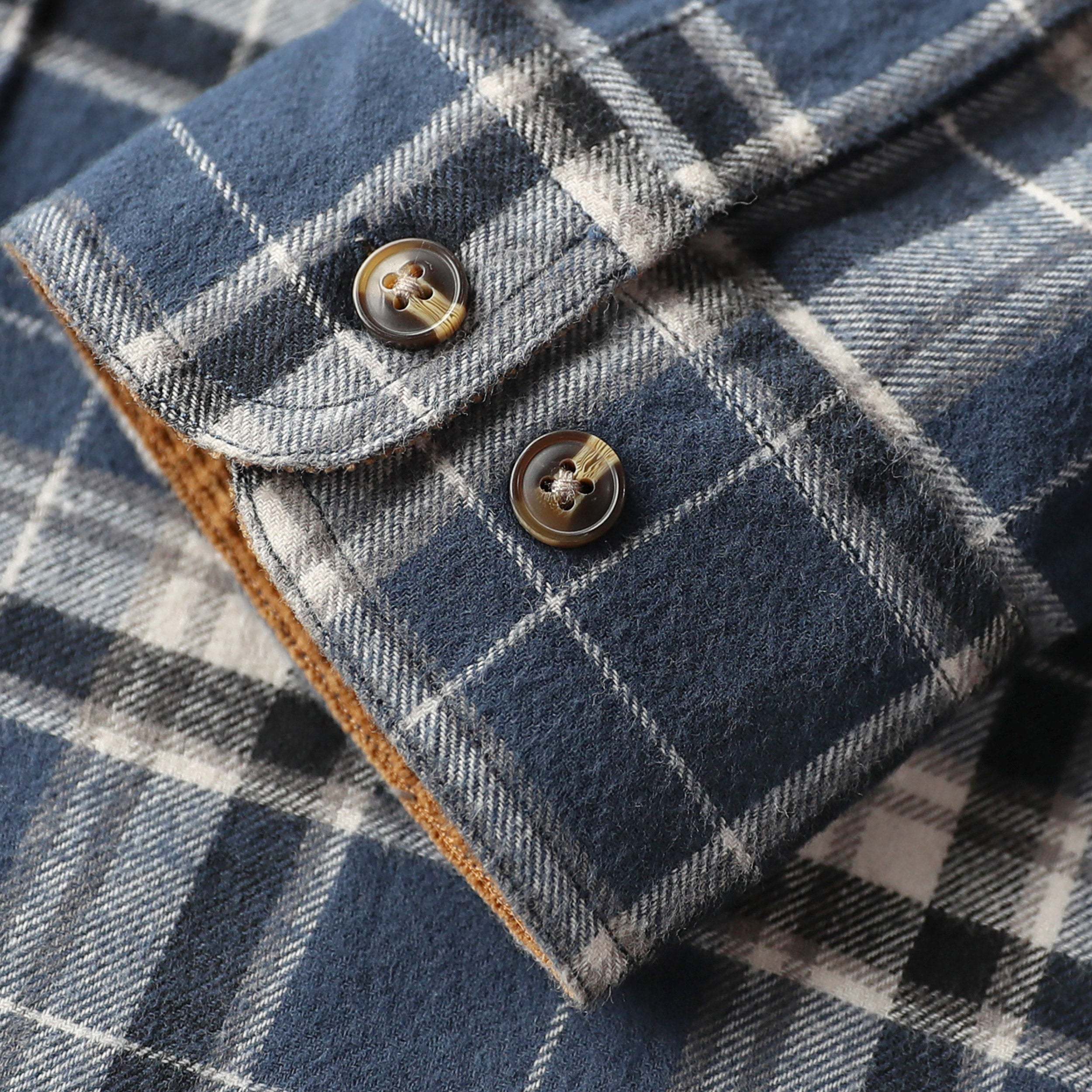 Dubinik? 6oz Mens Flannel Shirt Long Sleeve Button Down Plaid All Cotton Soft Brushed Flannel Shirt For Men Utility Casual Shirt #0030021