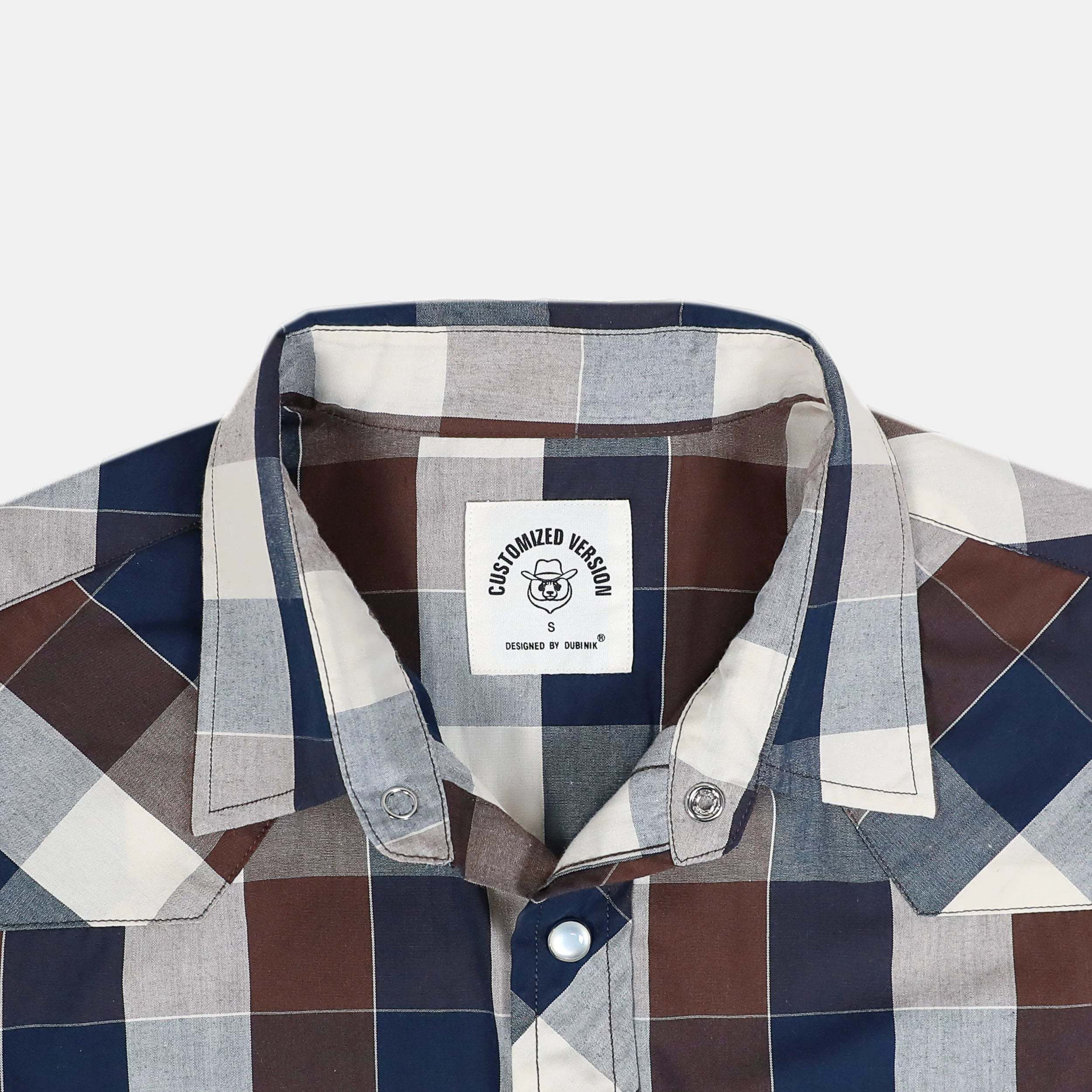 Dubinik? Western Shirts for Men Short Sleeve Plaid Pearl Snap Shirts for Men Button Up Shirt Cowboy Casual Work Shirt#41010