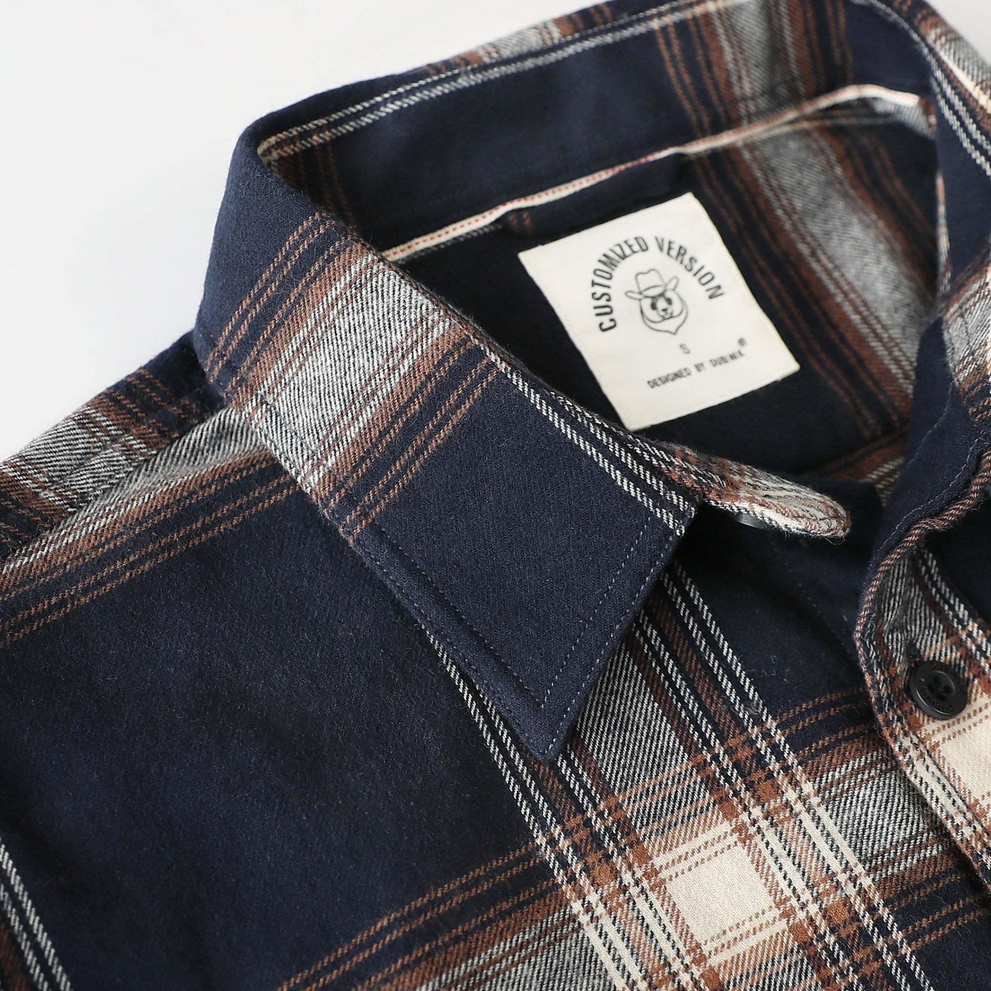 Dubinik? 6oz Mens Long Sleeve Midweight Flannel Shirt Warm Casual Soft Cotton Button Down Plaid Shirt #3422