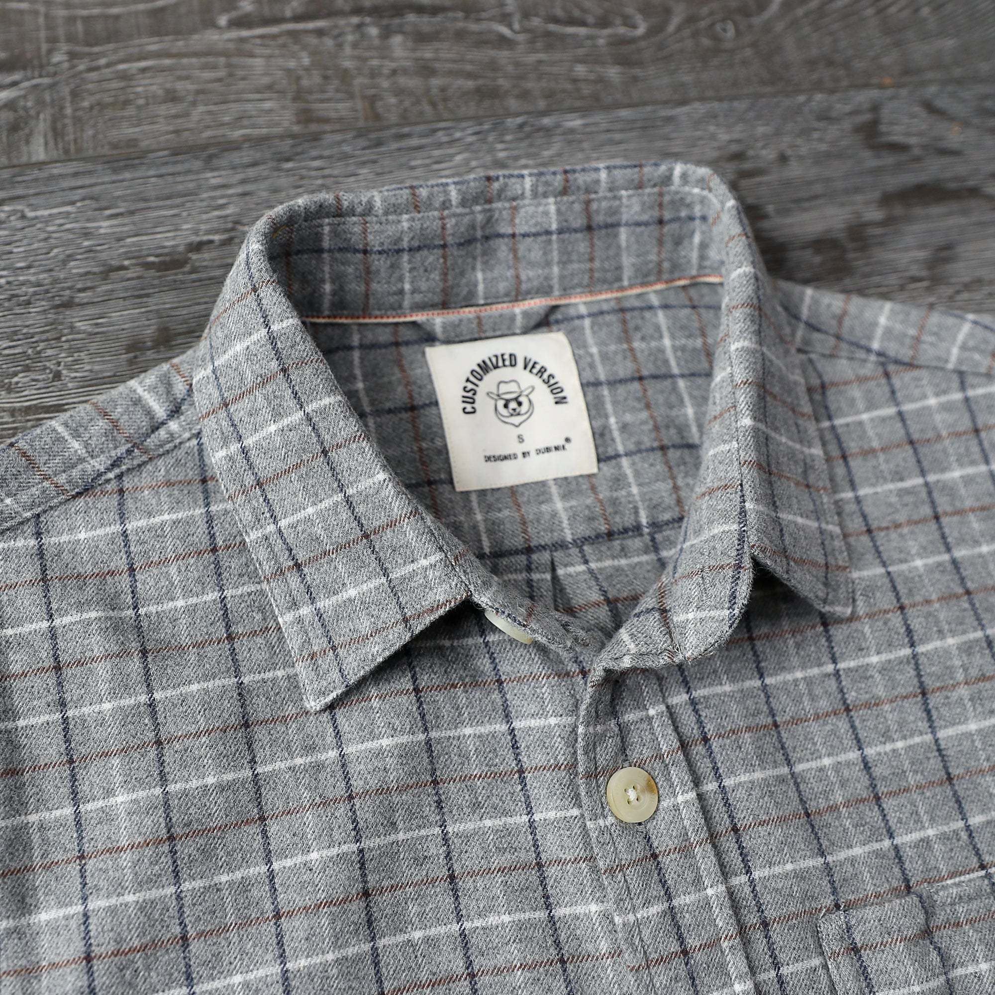 Dubinik? 6oz Mens Long Sleeve Midweight Flannel Shirt Warm Casual Soft Cotton Button Down Plaid Shirt #3419