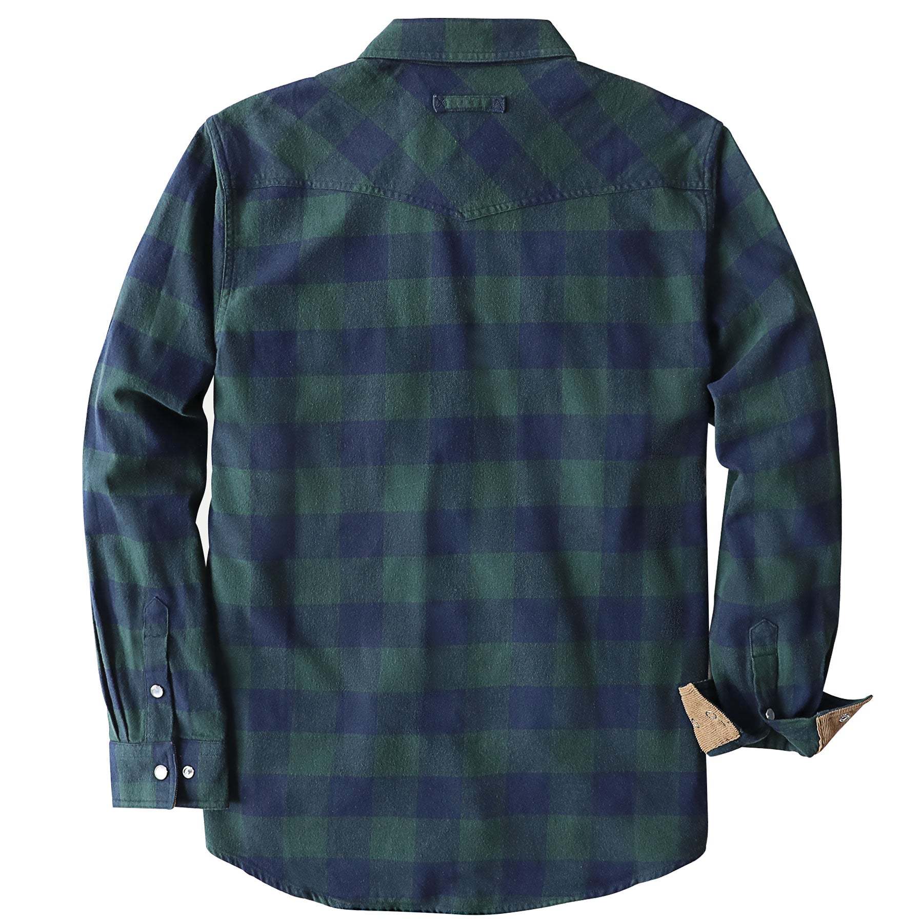 Dubinik? 6oz Men's Long Sleeve Pearl Snap Midweight Flannel Casual Western Cowboy Plaid Shirts 100% Cotton#36014
