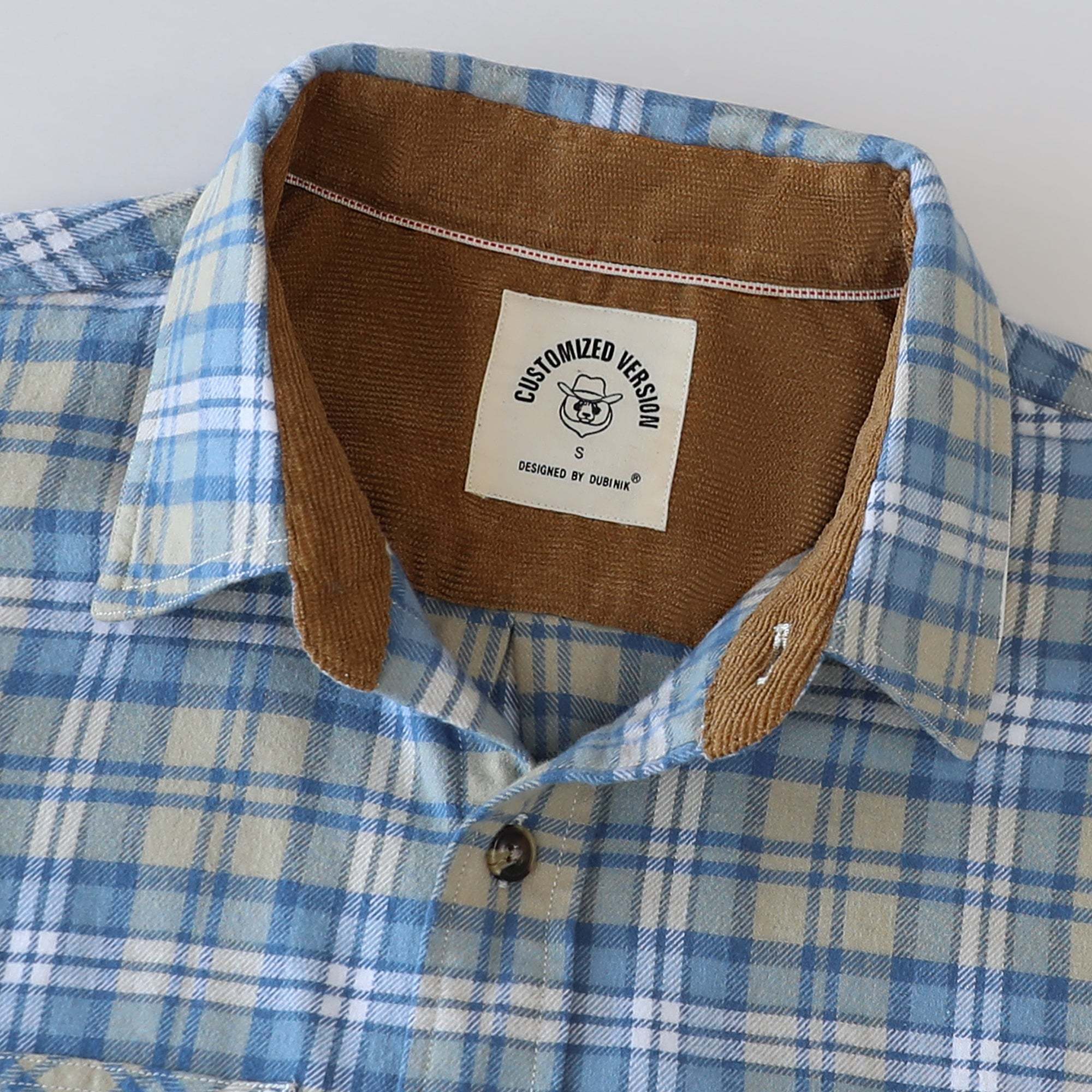 Dubinik? 6oz Mens Flannel Shirt Long Sleeve Button Down Plaid All Cotton Soft Brushed Flannel Shirt For Men Utility Casual Shirt#0030019
