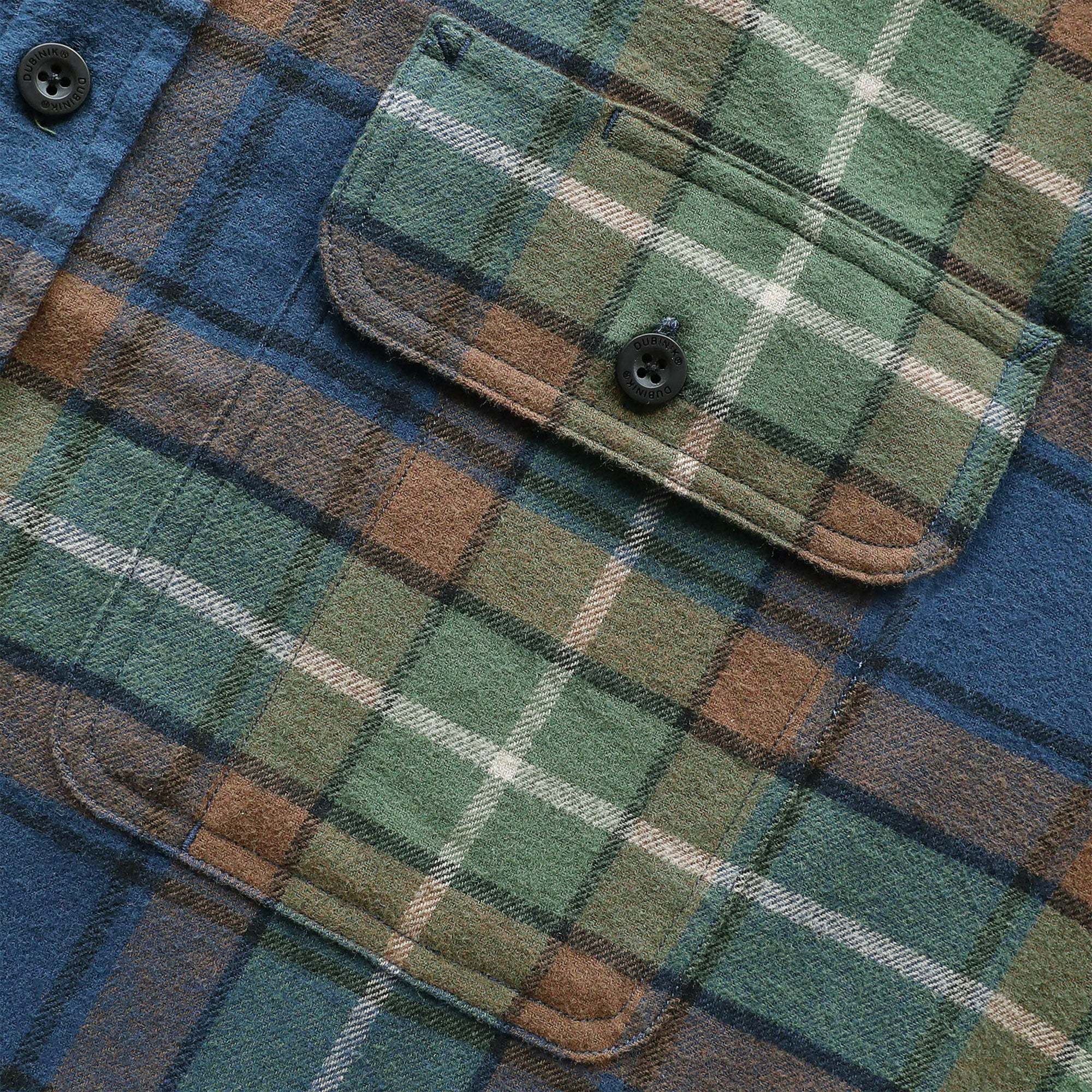 Dubinik? 6oz Mens Long Sleeve Midweight Flannel Shirt Warm Casual Soft Cotton Button Down Plaid Shirt #3405