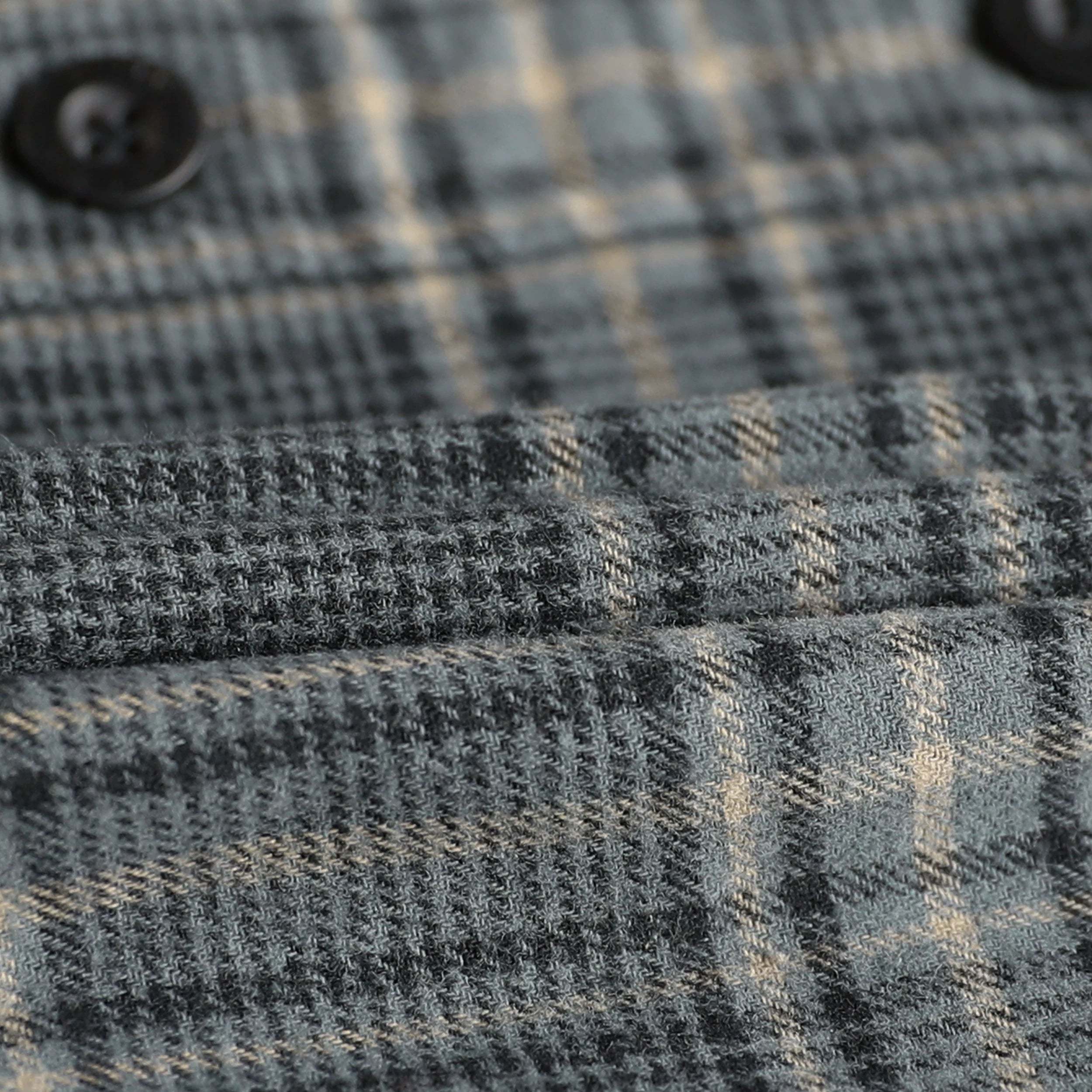 Dubinik? 6oz Mens Long Sleeve Midweight Flannel Shirt Warm Casual Soft Cotton Button Down Plaid Shirt #3404